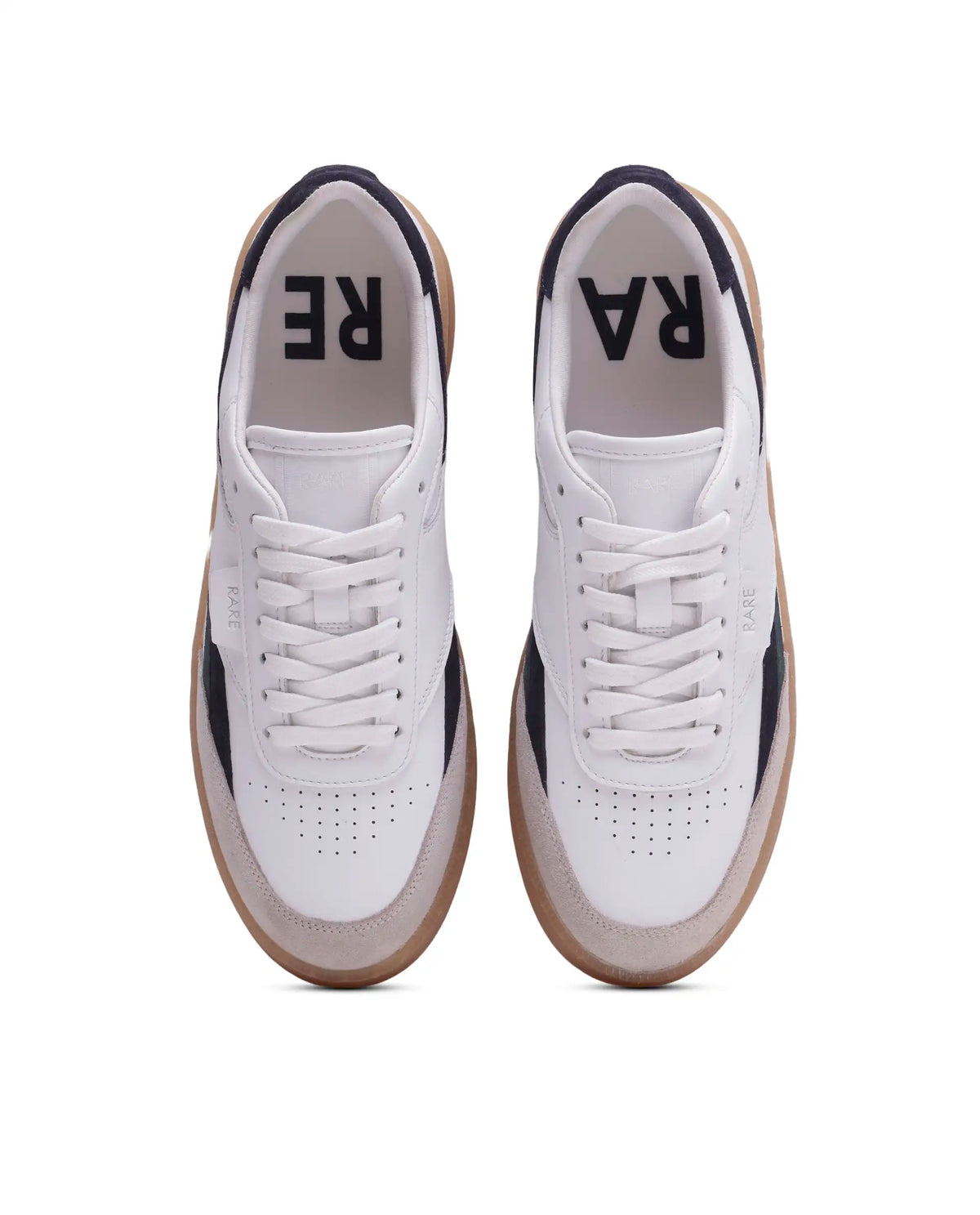 Rarez Men's Reed Primary White Micro Fiber Regular Sneaker