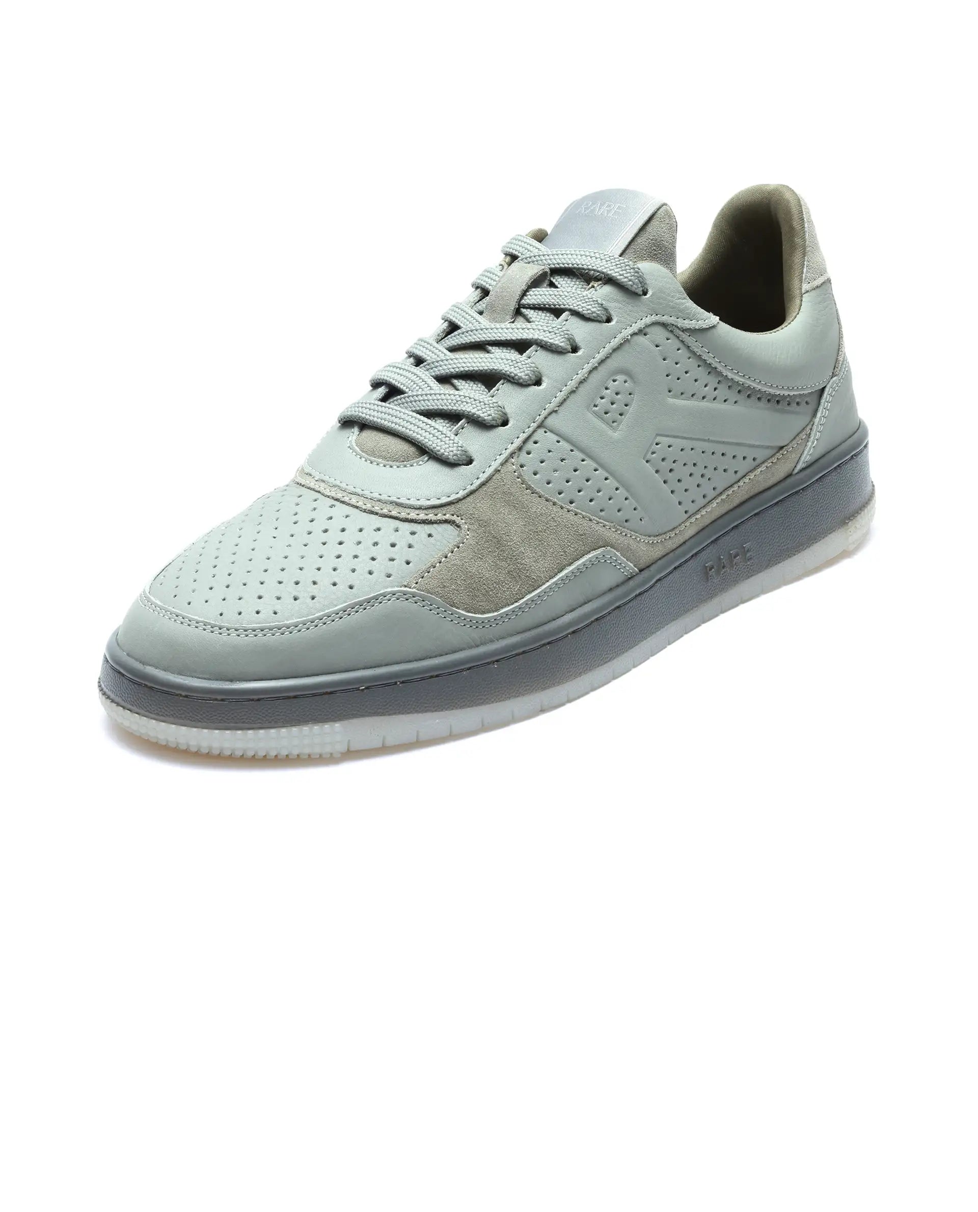 Rare Rabbit Men's Reven Sage Lace-Up Closure Leather Sneaker