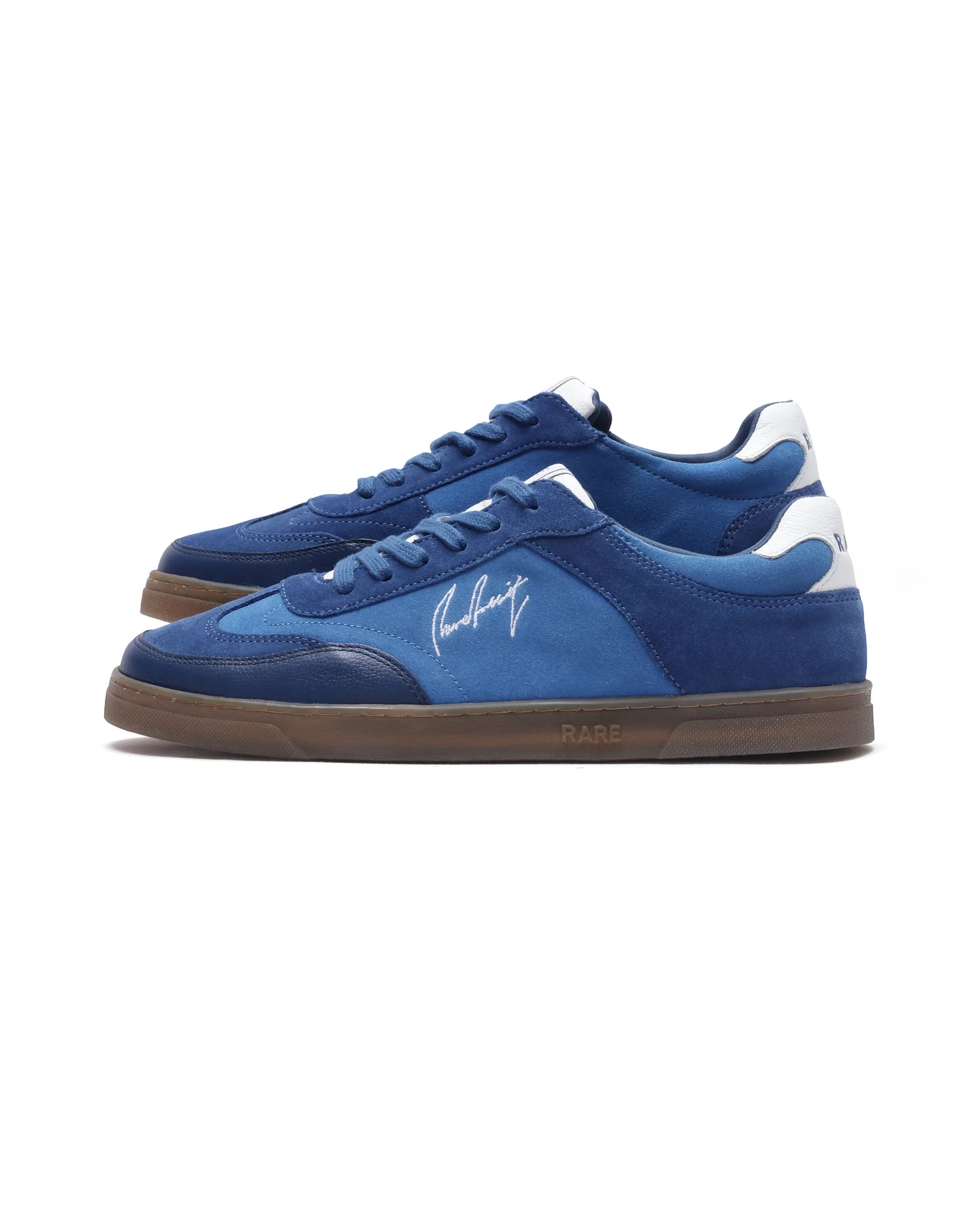 Rare Rabbit Men's Rex Blue Leather Lace-Up Closure Sneaker