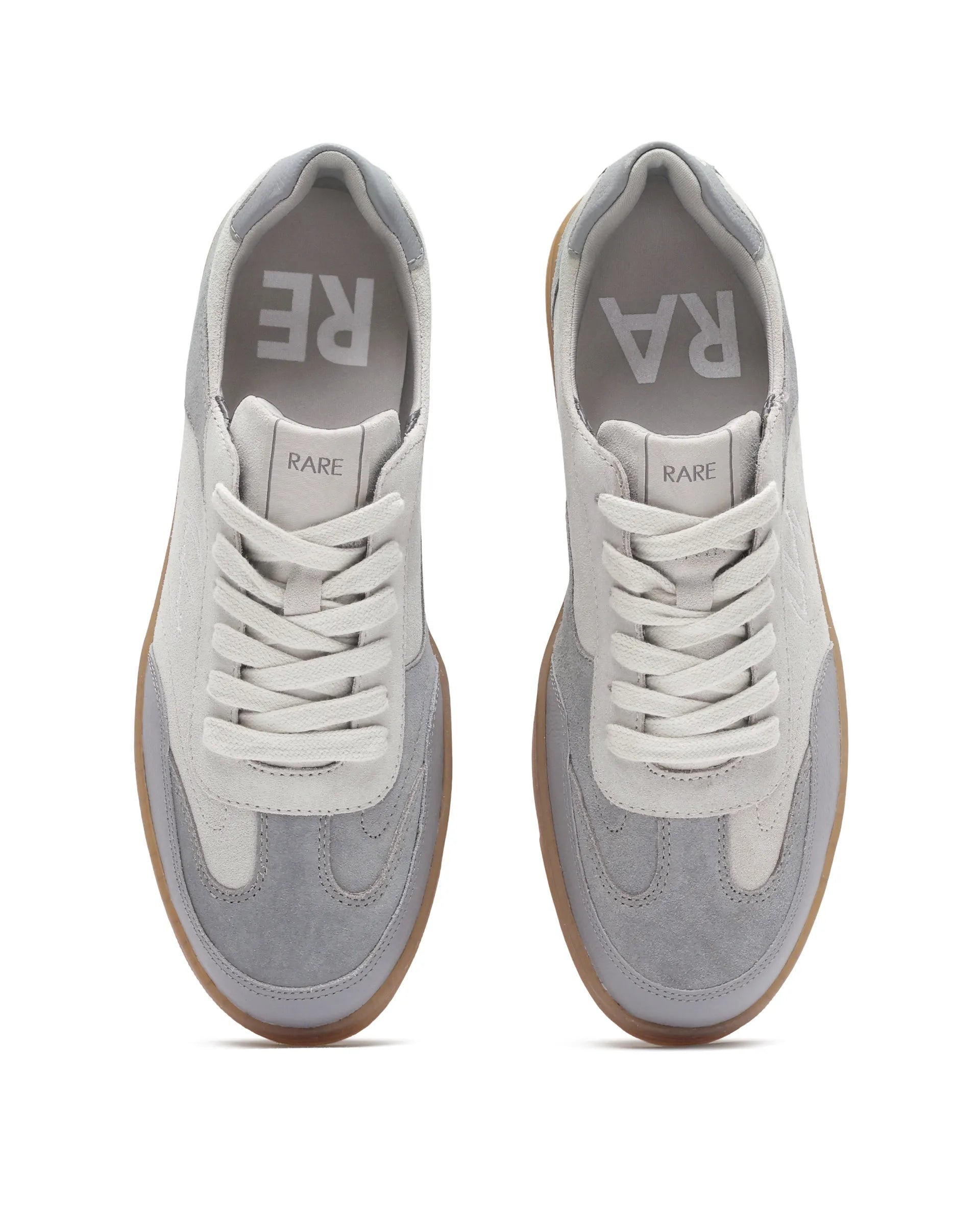 Rare Rabbit Men's Rex Grey Leather Lace-Up Closure Sneaker