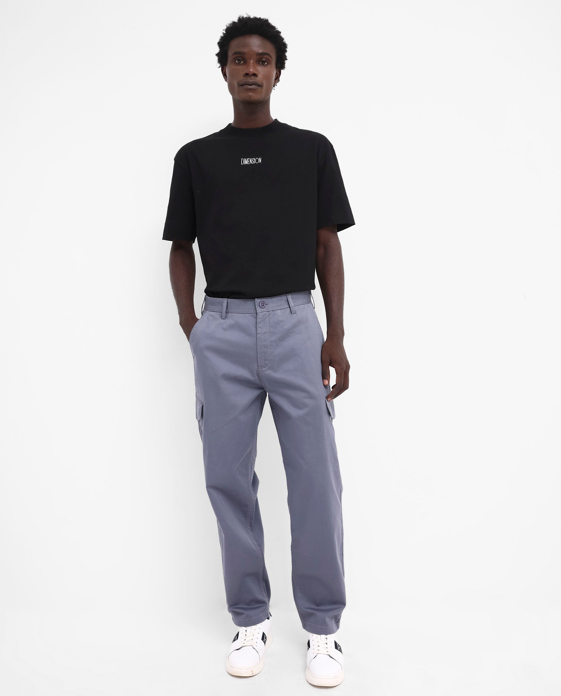 Rare Rabbit Men Ripley Black Cotton Fabric Short Sleeve Crew Neck Oversized Fit Graphic Back Print T-Shirt