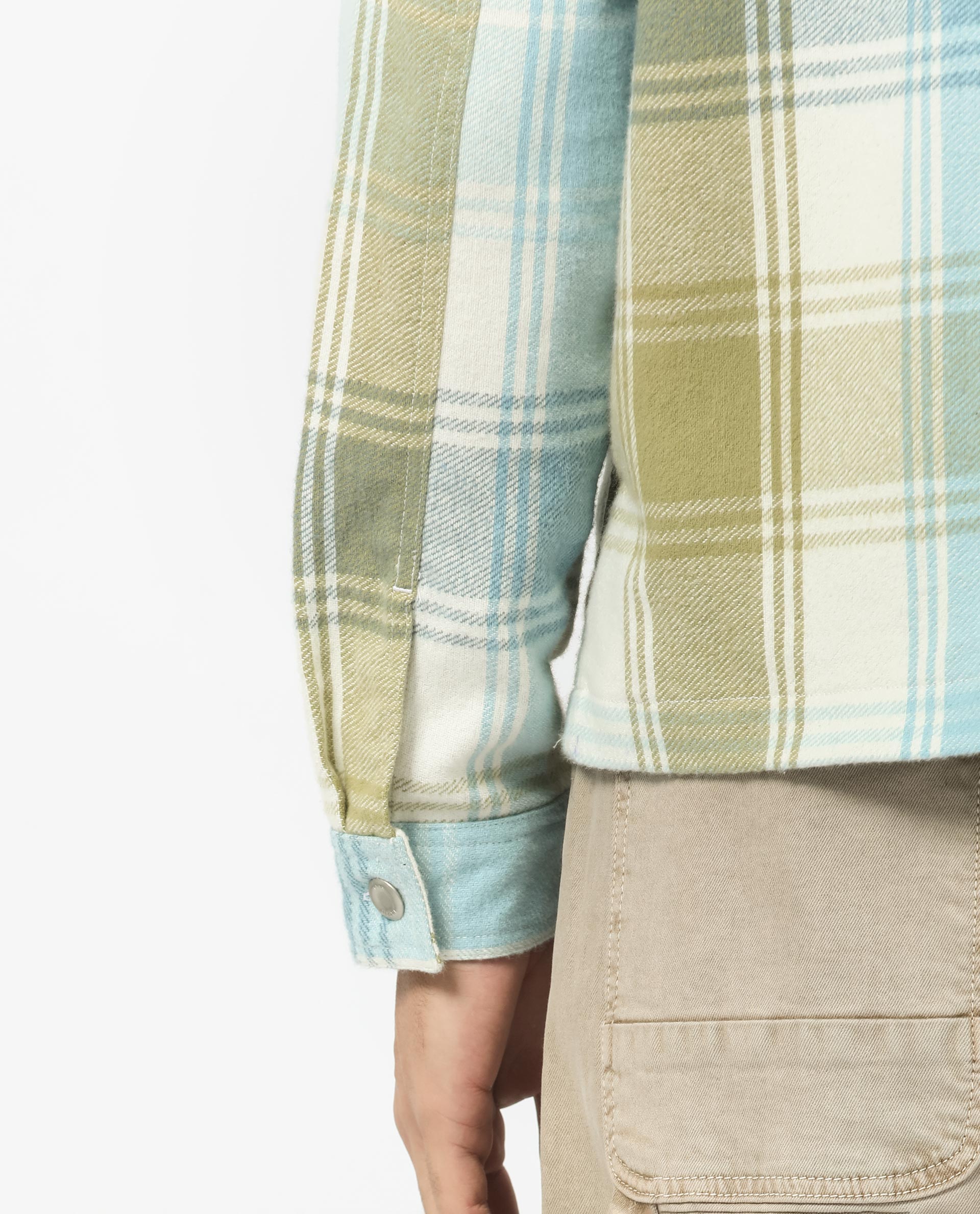 Rare Rabbit Men's Rizo Blue Cotton Fabric Full Sleeves Zip Closure Twill Checks Shacket