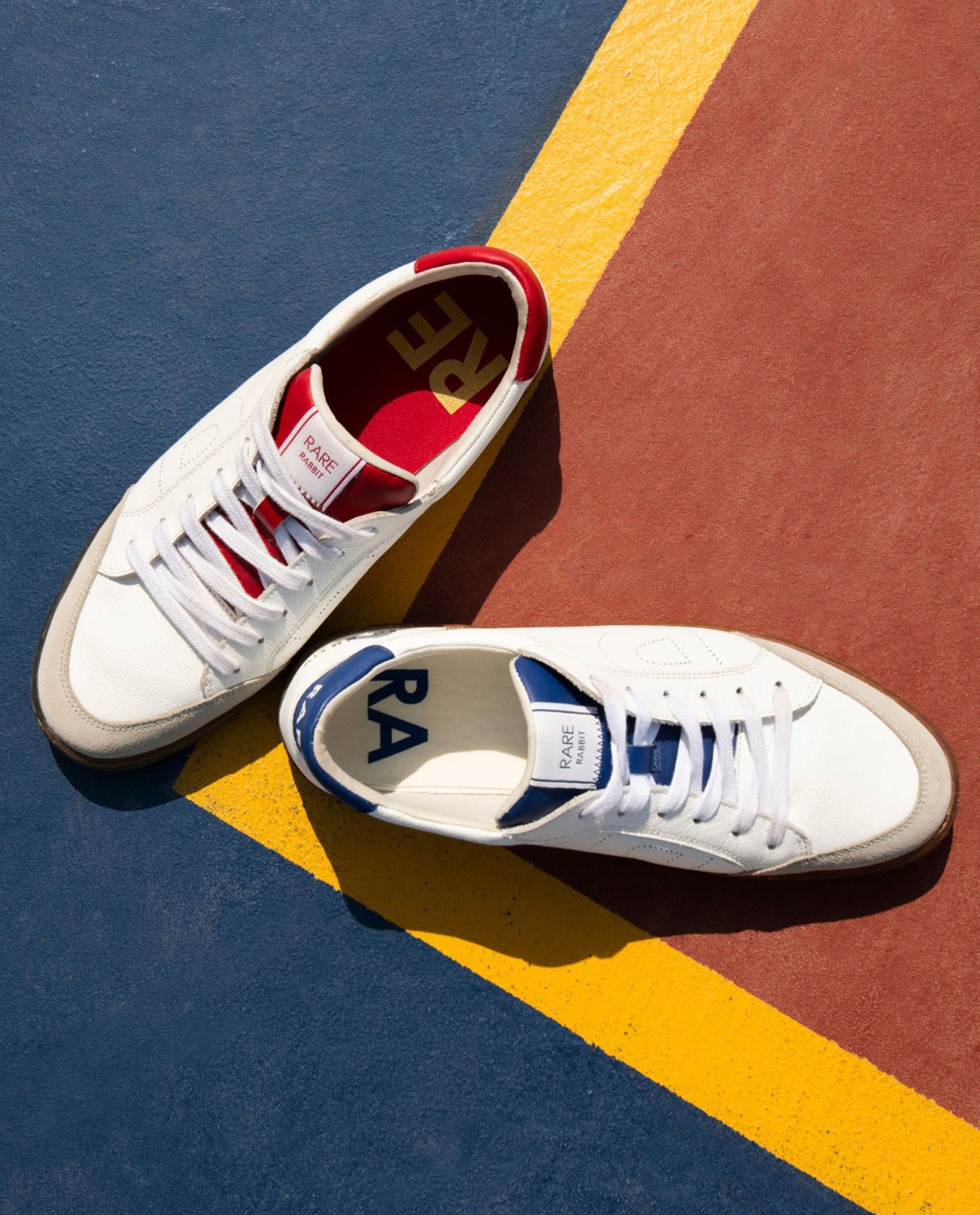 Rare Rabbit Mens Rocco White Round Toe Low Top Perforated Lace-Up Sneaker Shoes