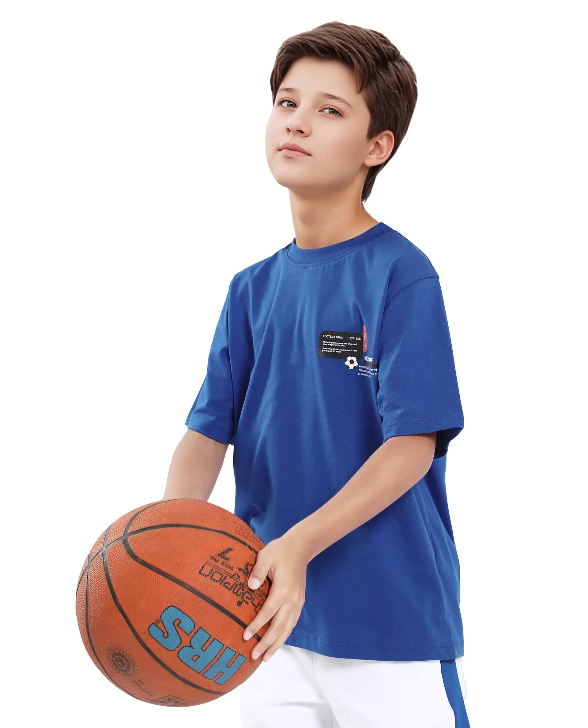 Rare Ones Kids Ronal Blue Cotton Half Sleeve Printed Slip-On Closure Regular Fit T-Shirt