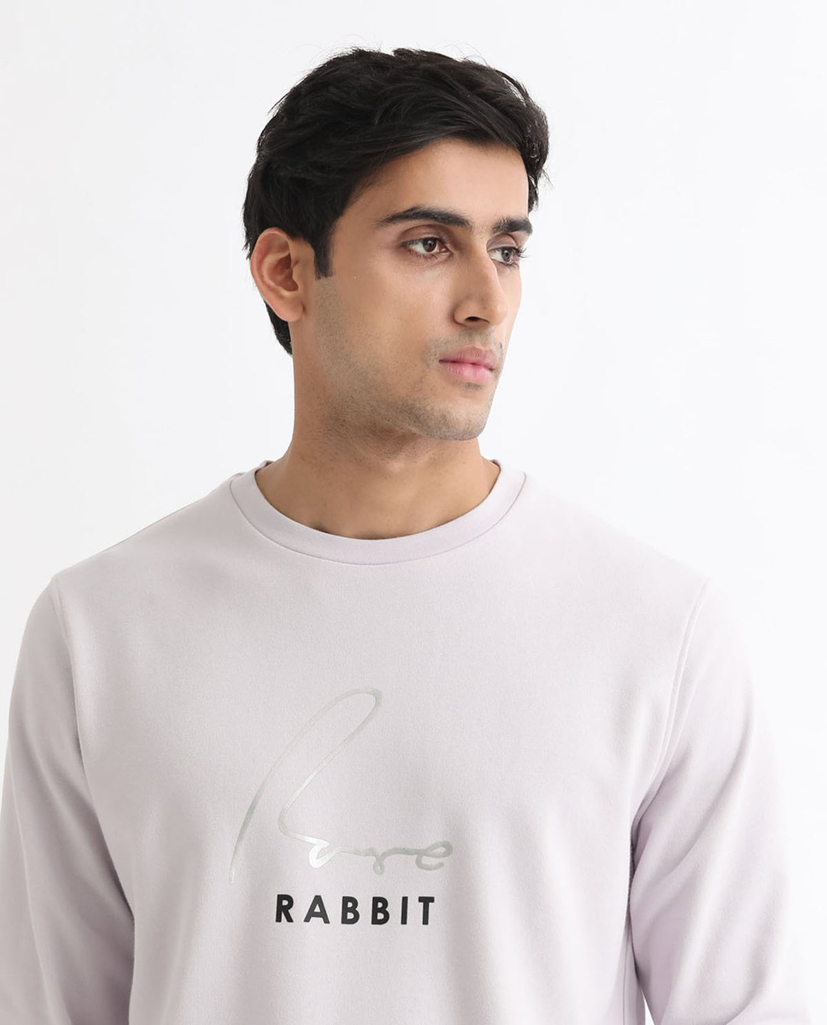 Rare Rabbit Men'S Rowann Purple Sweatshirt Full Sleeves Solid
