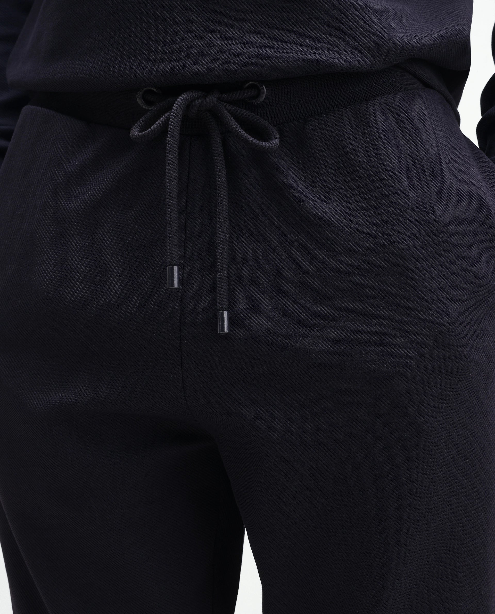 Rare Rabbit Men's Rr-Corp-Harry-T Navy Cotton Blend Regular Plain Track Pant