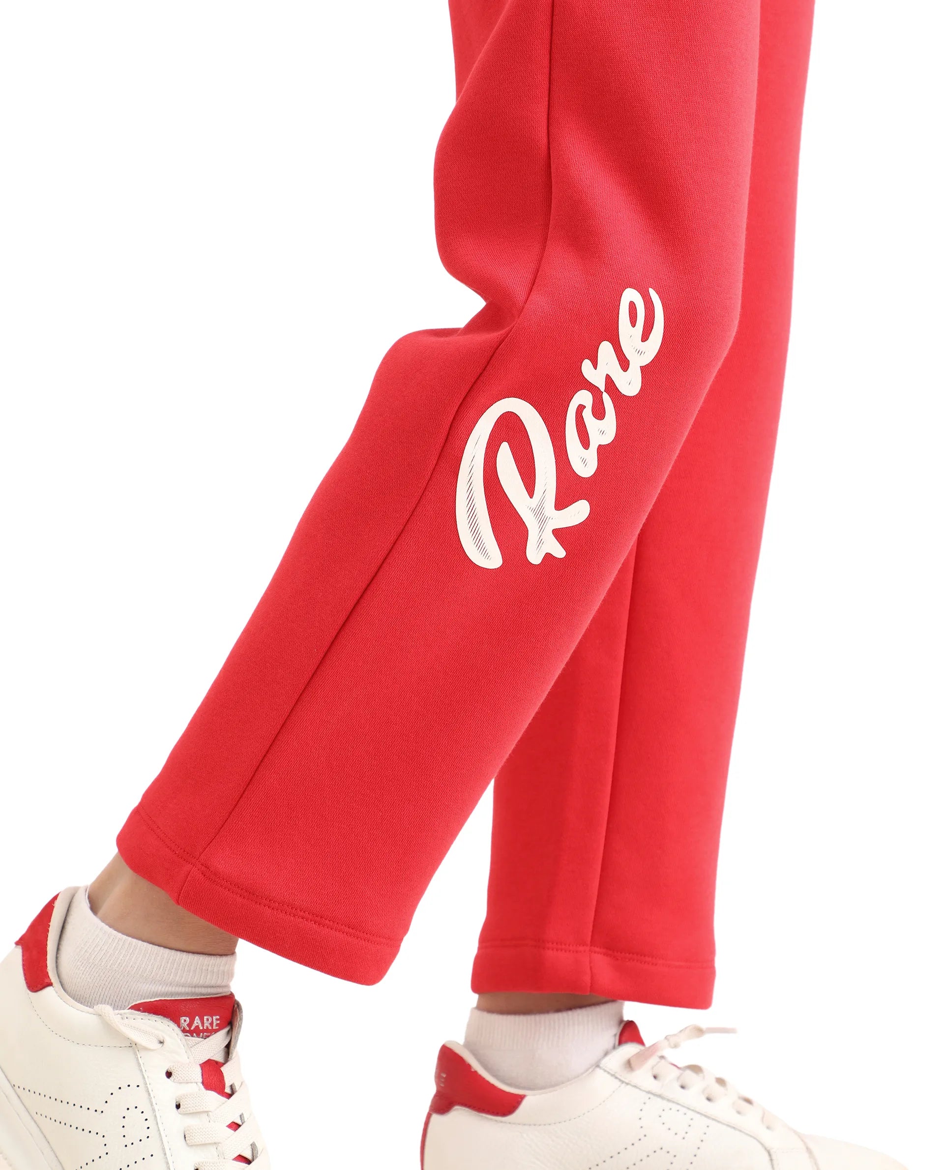 Rare Ones Kids Fabio-B Dark Red Cotton Blend Drawstring Closure Hd Print Straight Fit Trackpant