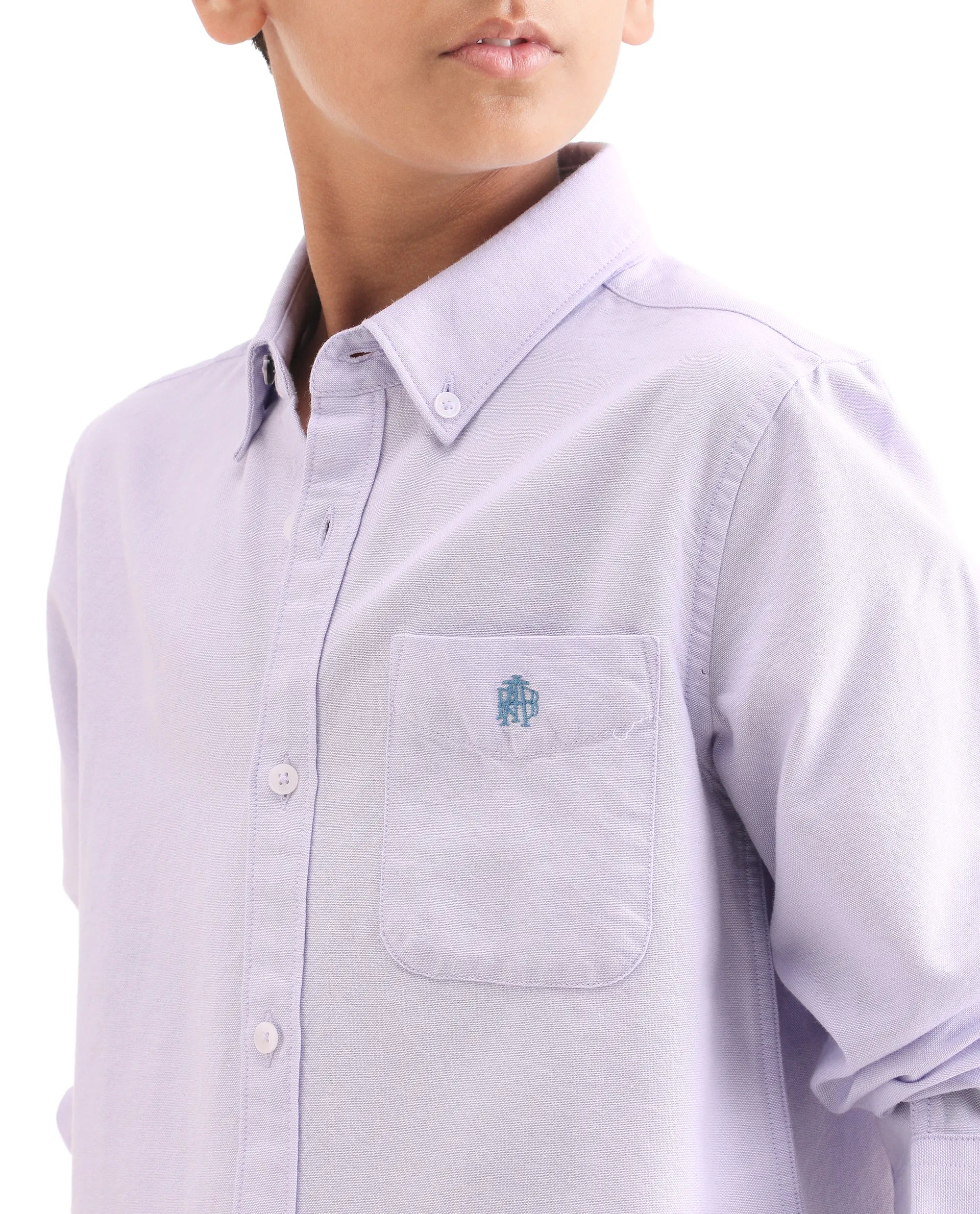 Rare Ones Kids Jac-26 Light Purple Cotton Button Closure Regular Fit Shirt