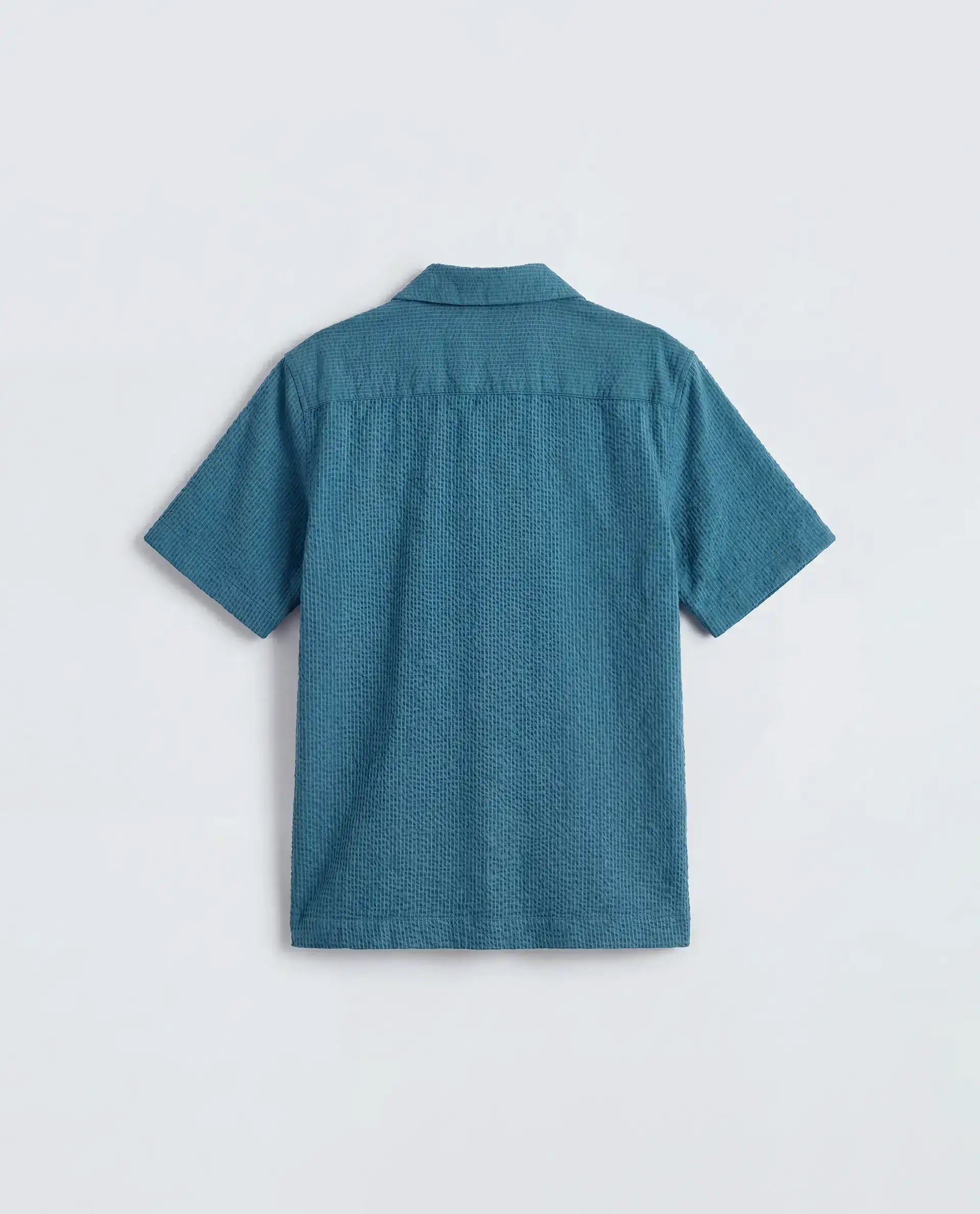 Rare Ones Kids Tesso-S Dark Turq Cotton Fabric Button Closure Regular Fit Shirt