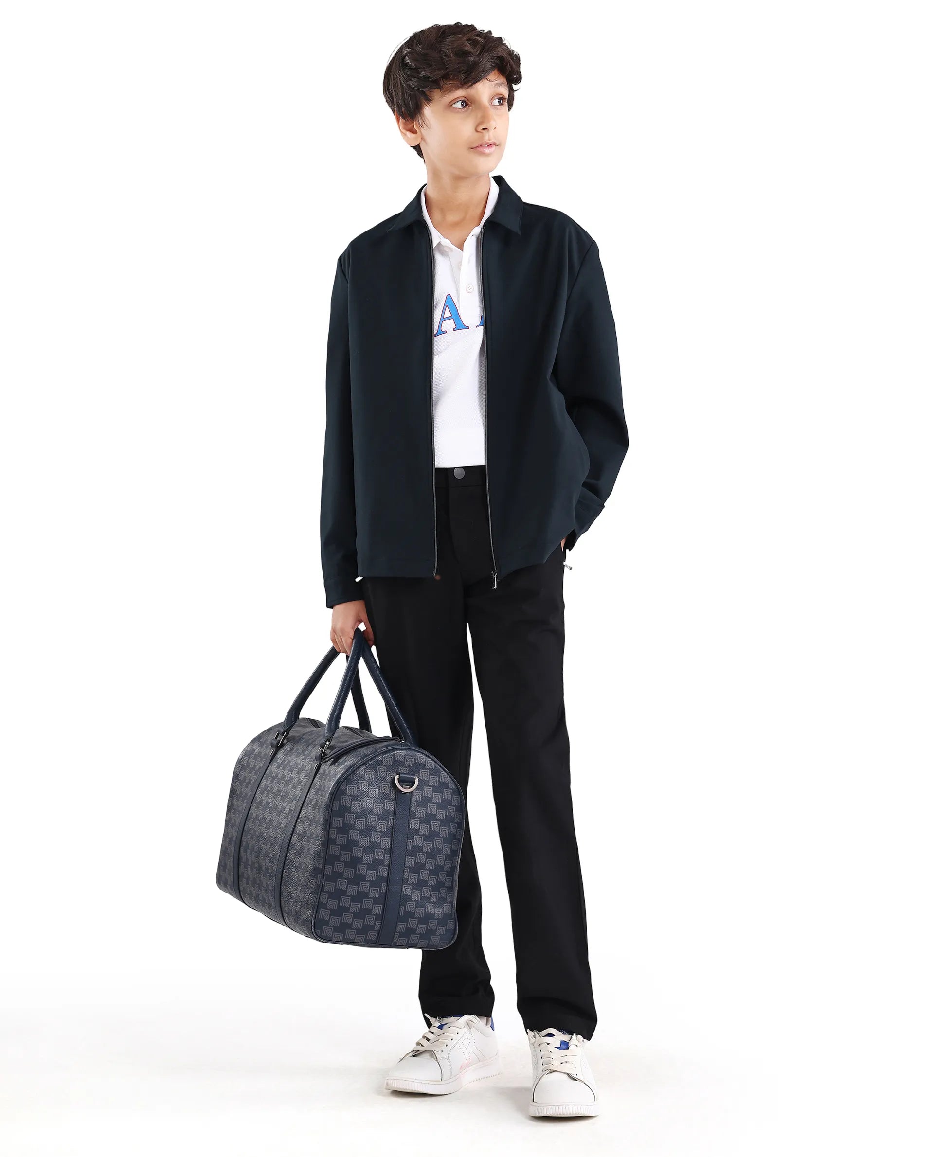 Rare Ones Kids Juan-K 26 Navy Viscose Blend Zipper Closure Regular Fit Shacket