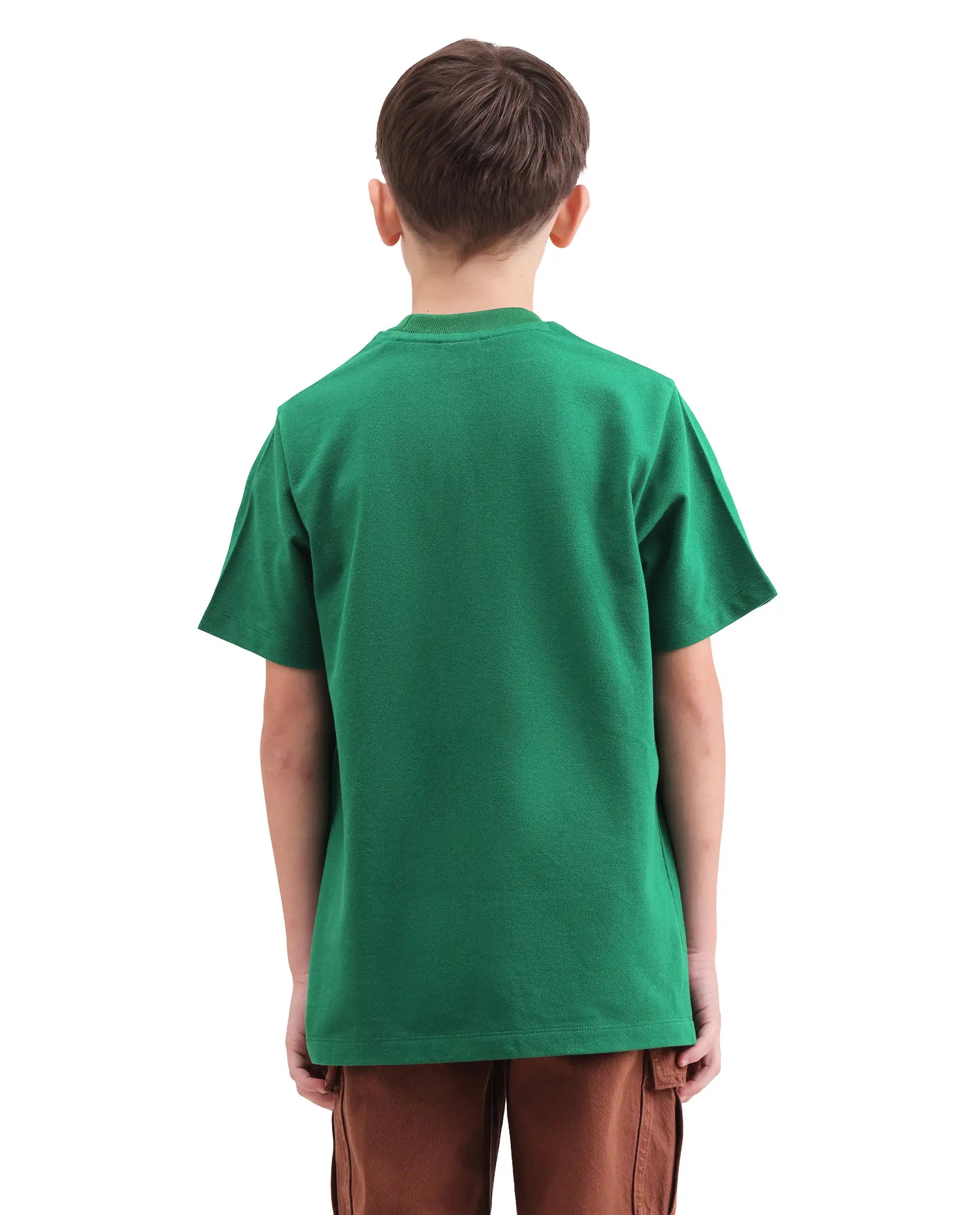 Rare Ones Kids Heros Green Cotton Blend Fabric Pull-On Closure Hd Print Regular Fit T-Shirt