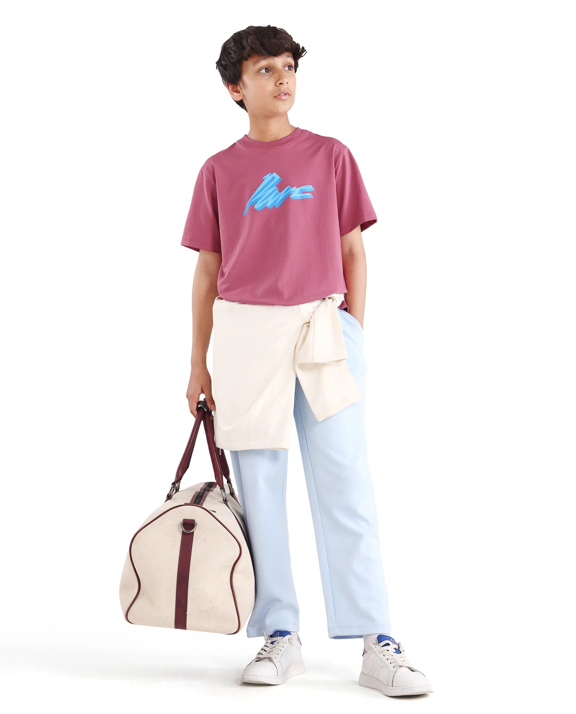 Rare Ones Kids Via-K Dark Pink Cotton Blend Pull-On Closure Regular Fit T-Shirt