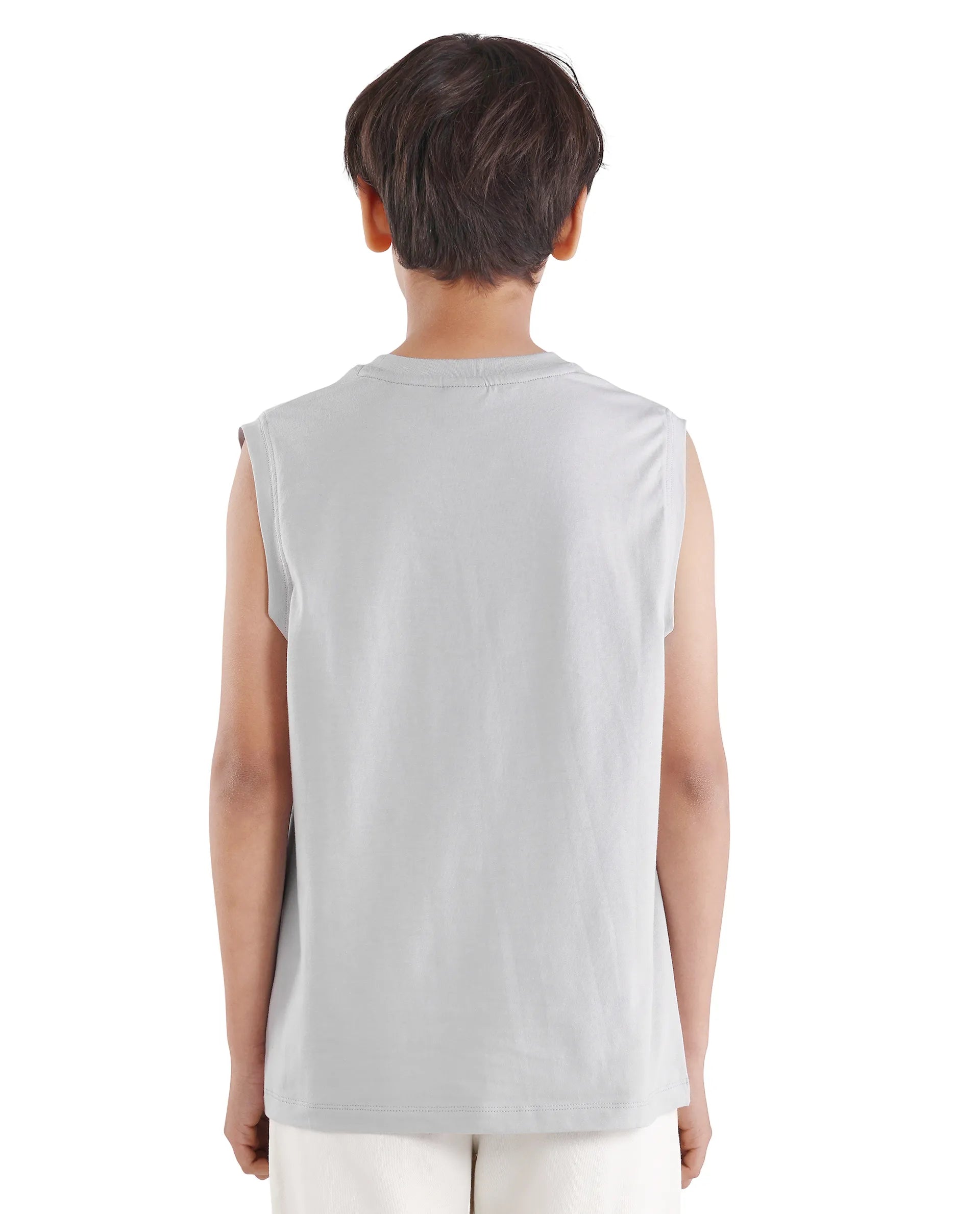 Rare Ones Kids Aloha Grey Cotton Blend Fabric Pull-On Closure Regular Fit T-Shirt