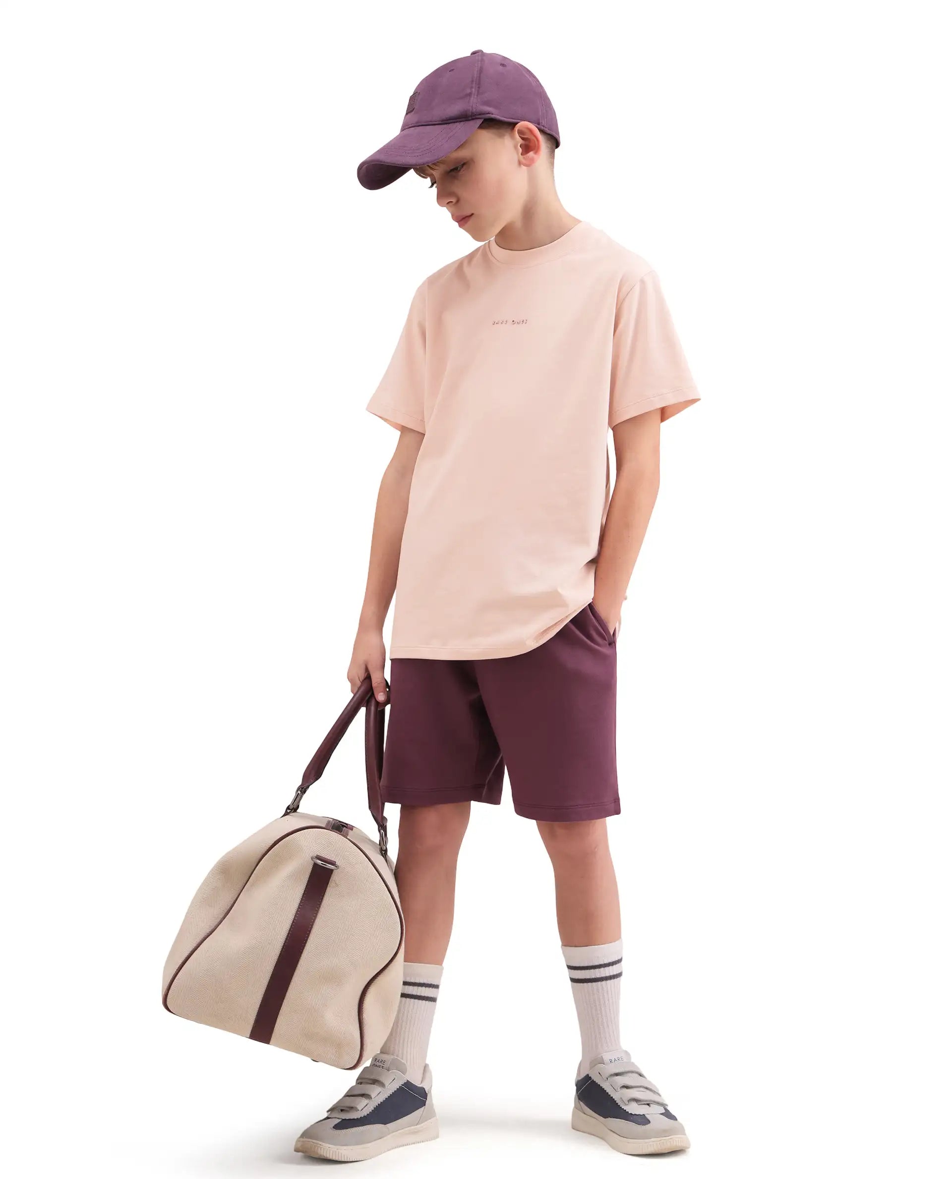 Rare Ones Kids Rob Light Orange Cotton Blend Fabric Pull-On Closure Regular Fit T-Shirt