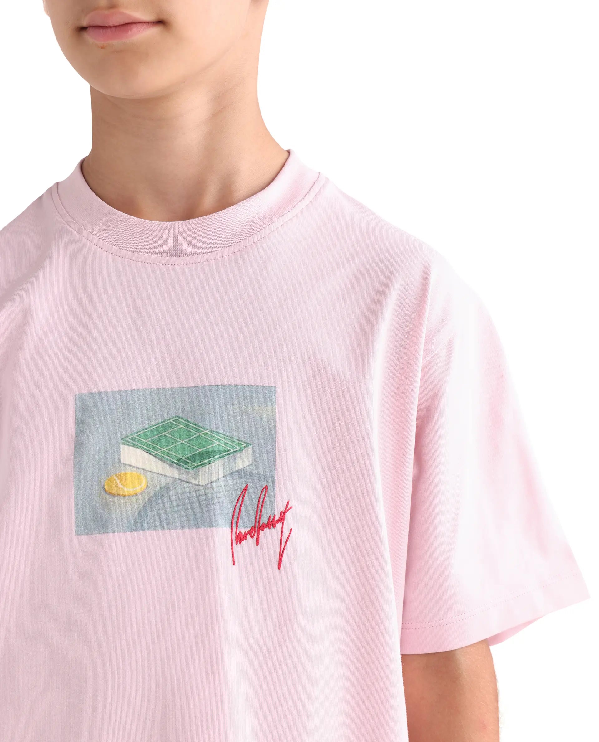 Rare Ones Kids Jacus Light Pink Cotton Blend Fabric Pull-On Closure Regular Fit T-Shirt