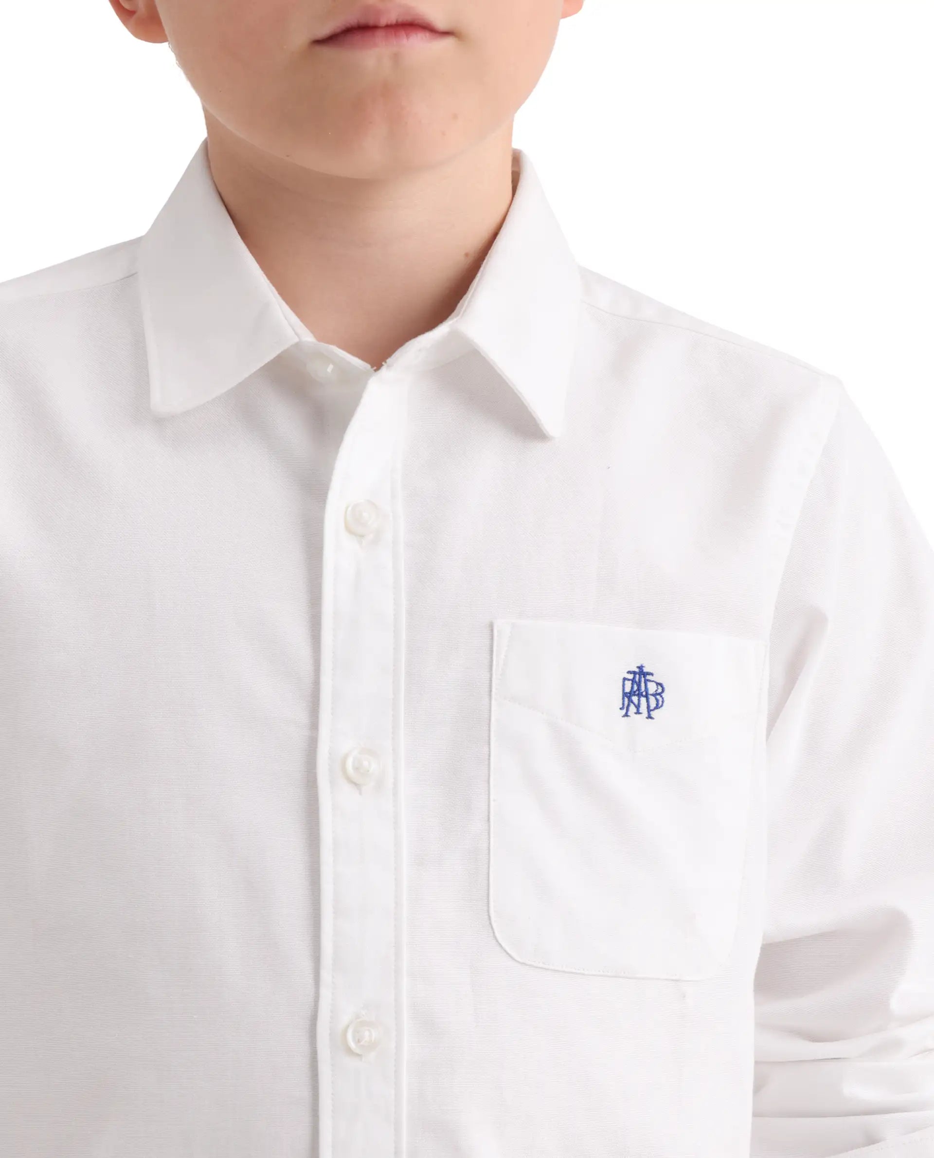 Rare Ones Kids Jacos-26 White Cotton Fabric Button Closure Regular Fit Shirt