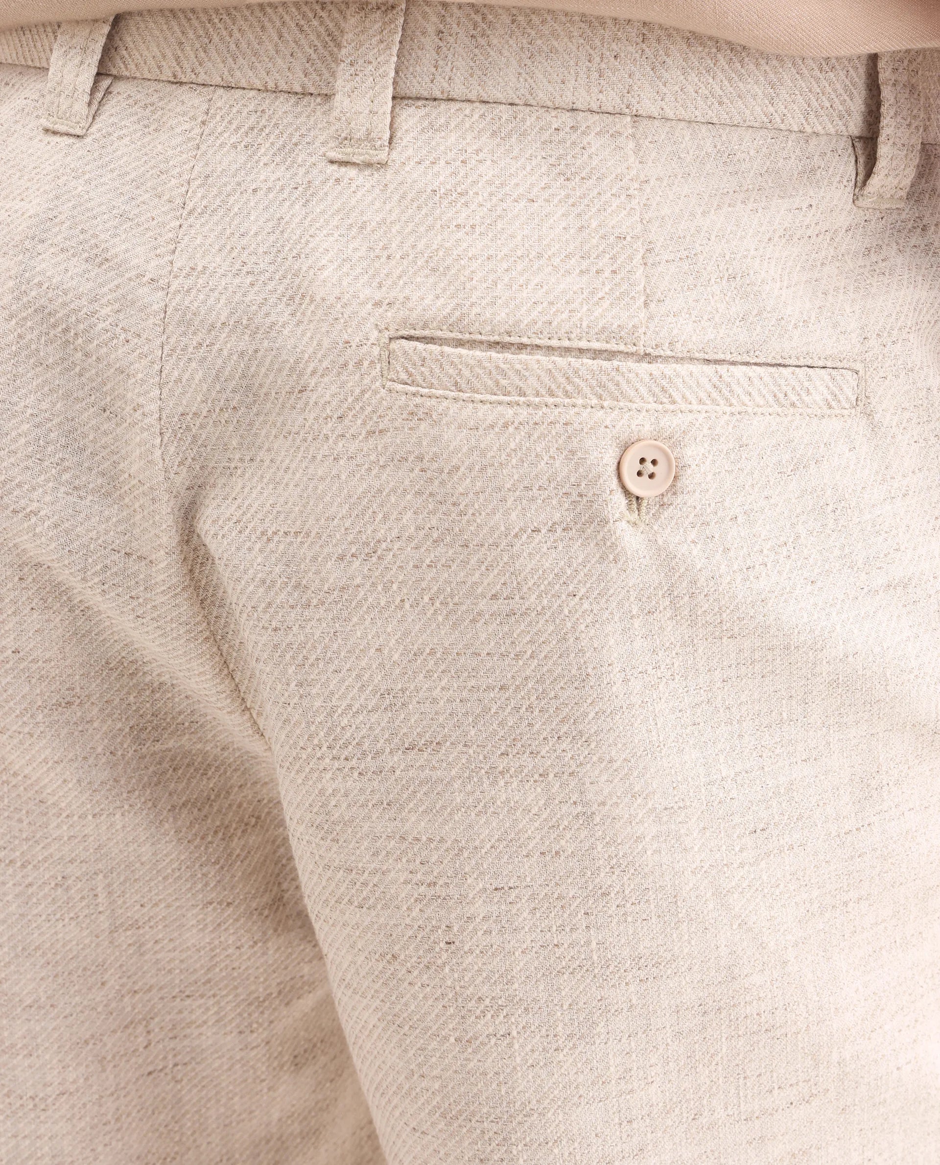 Rare Rabbit Men's Mina Beige Polyester Blend Fabric Regular Fit Plain Trouser