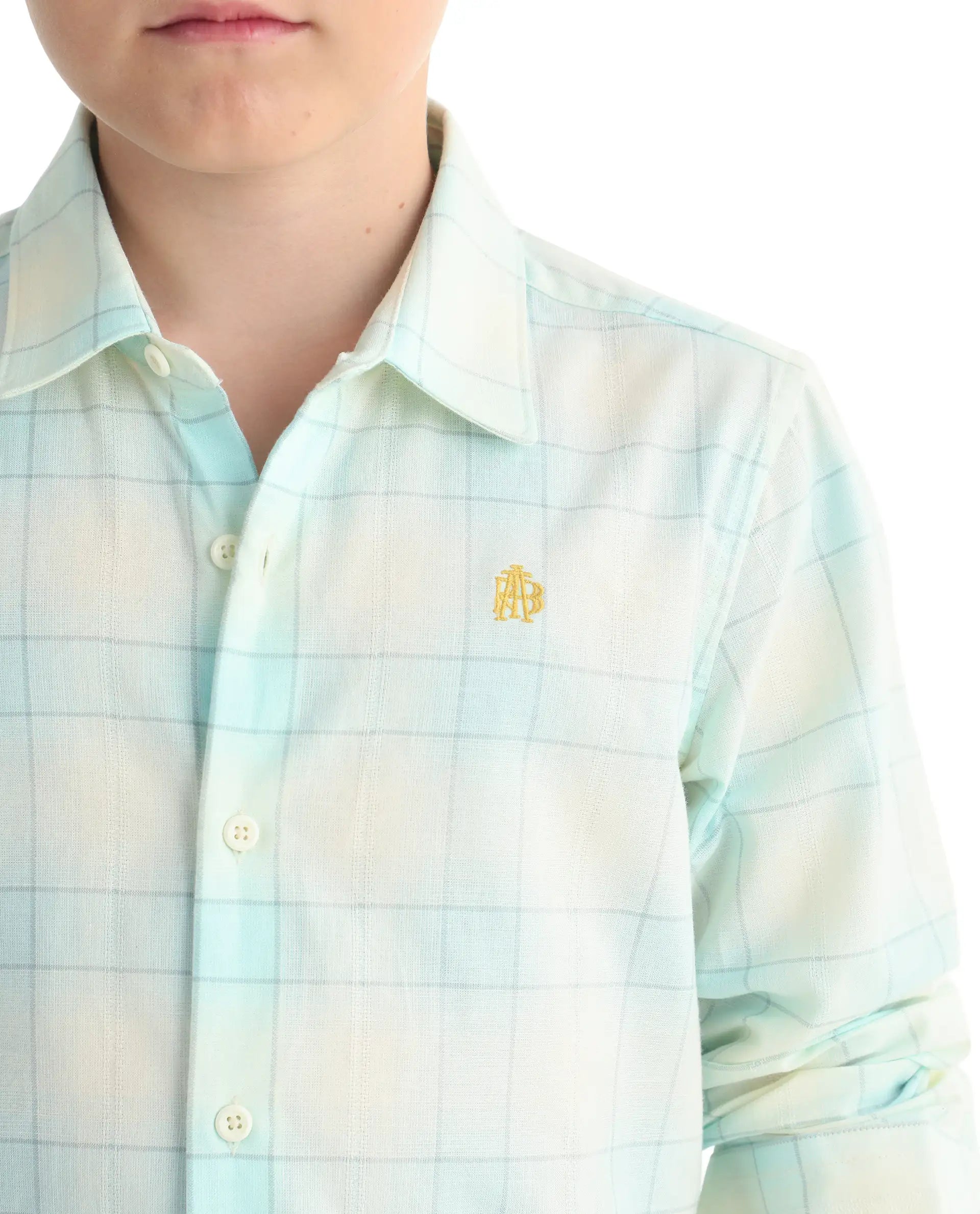 Rare Ones Kids Bryd Light Yellow Cotton Fabric Button Closure Regular Fit Shirt