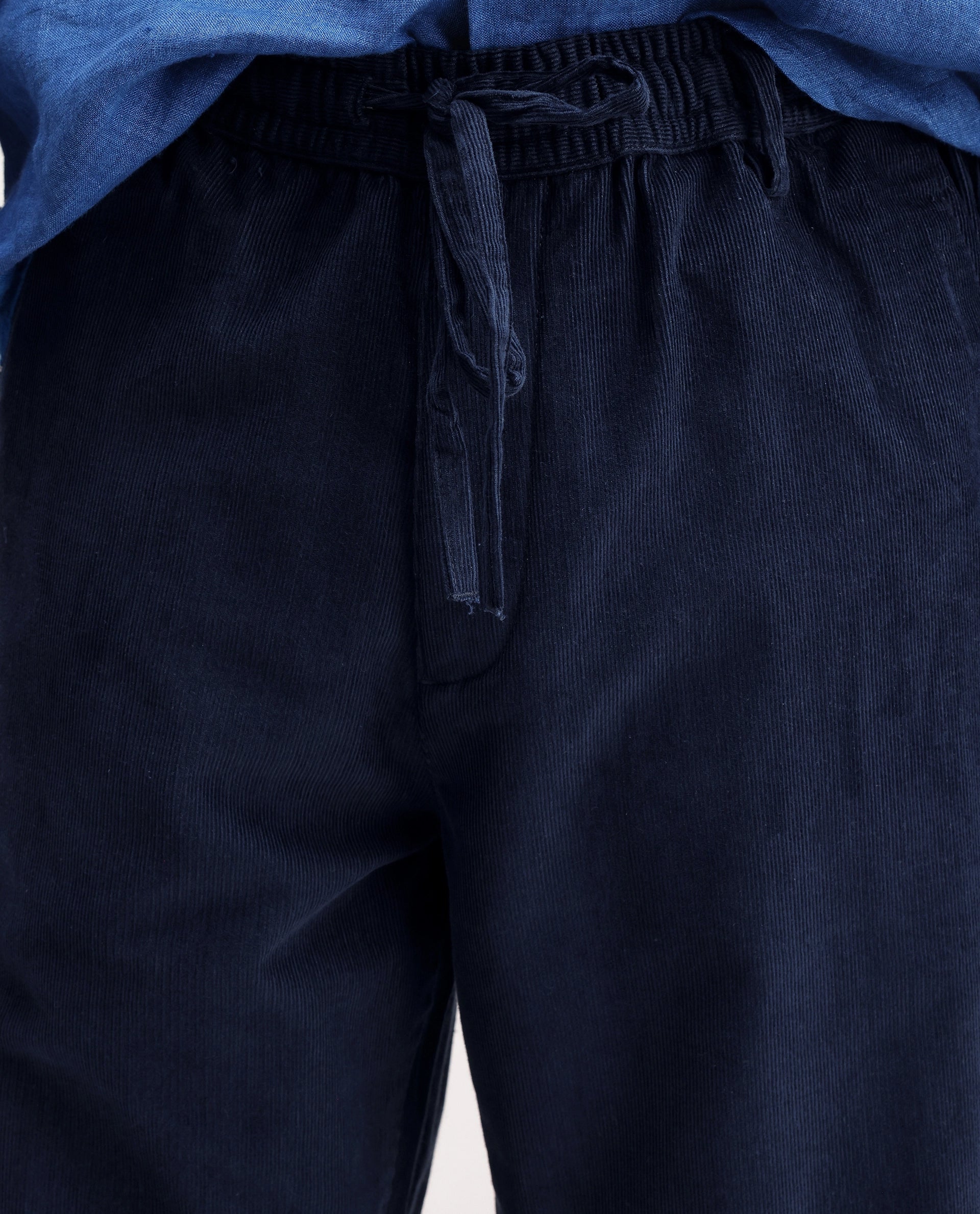 Rare Rabbit Men's Chant-B Dark Blue Cotton Straight Fit Regular Length Trouser