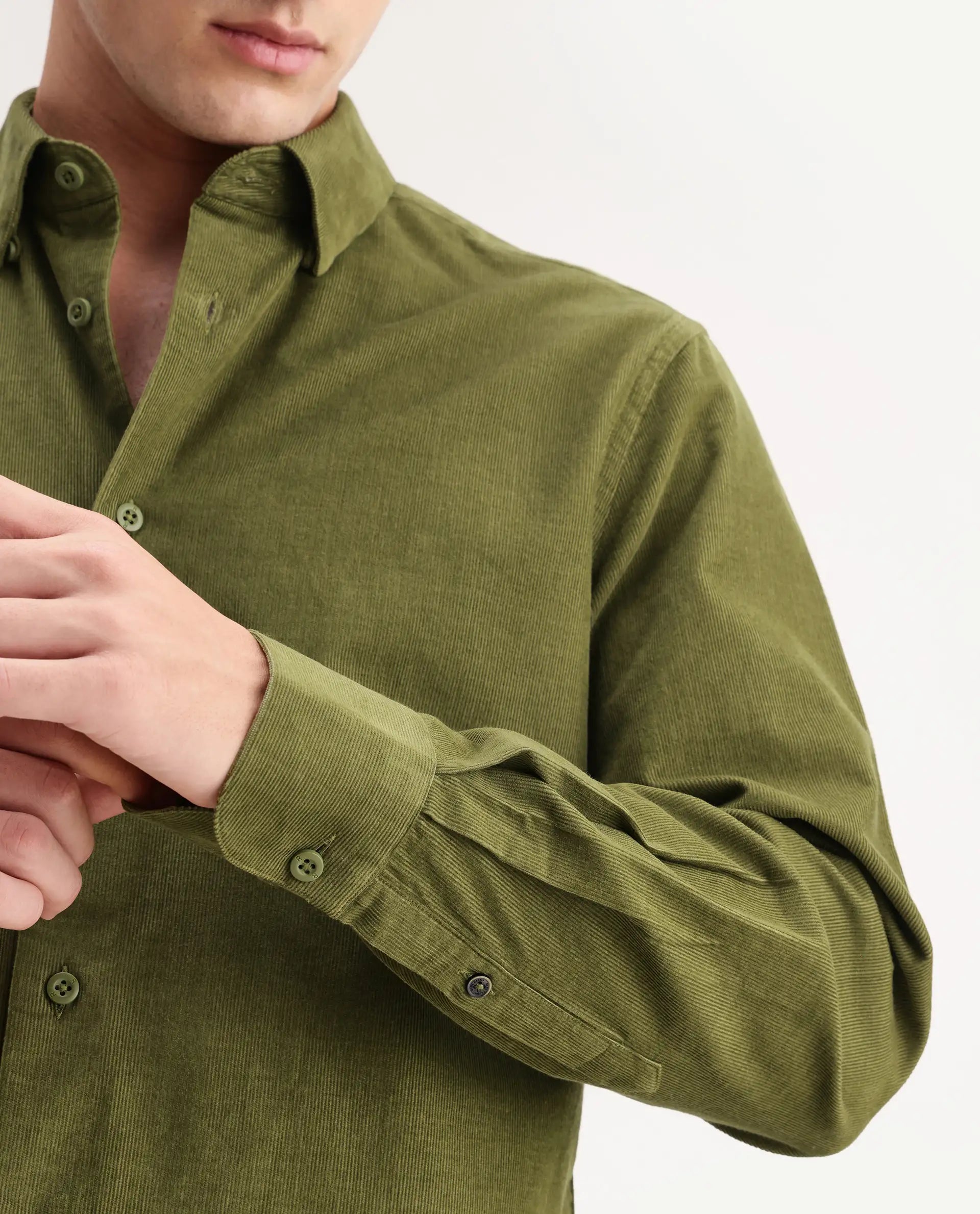 Rare Rabbit Men's Buita-Aw26 Light Green Cotton Spread Collar Regular Fit Plain Shirt