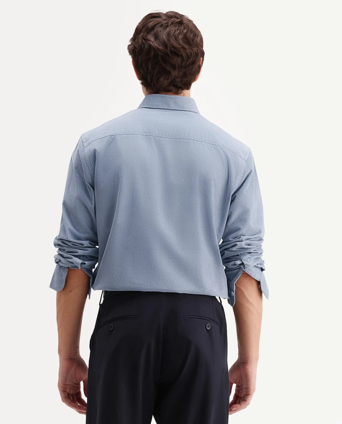 Rare Rabbit Men's Buita-Aw26 Dusky Blue Cotton Spread Collar Regular Fit Plain Shirt