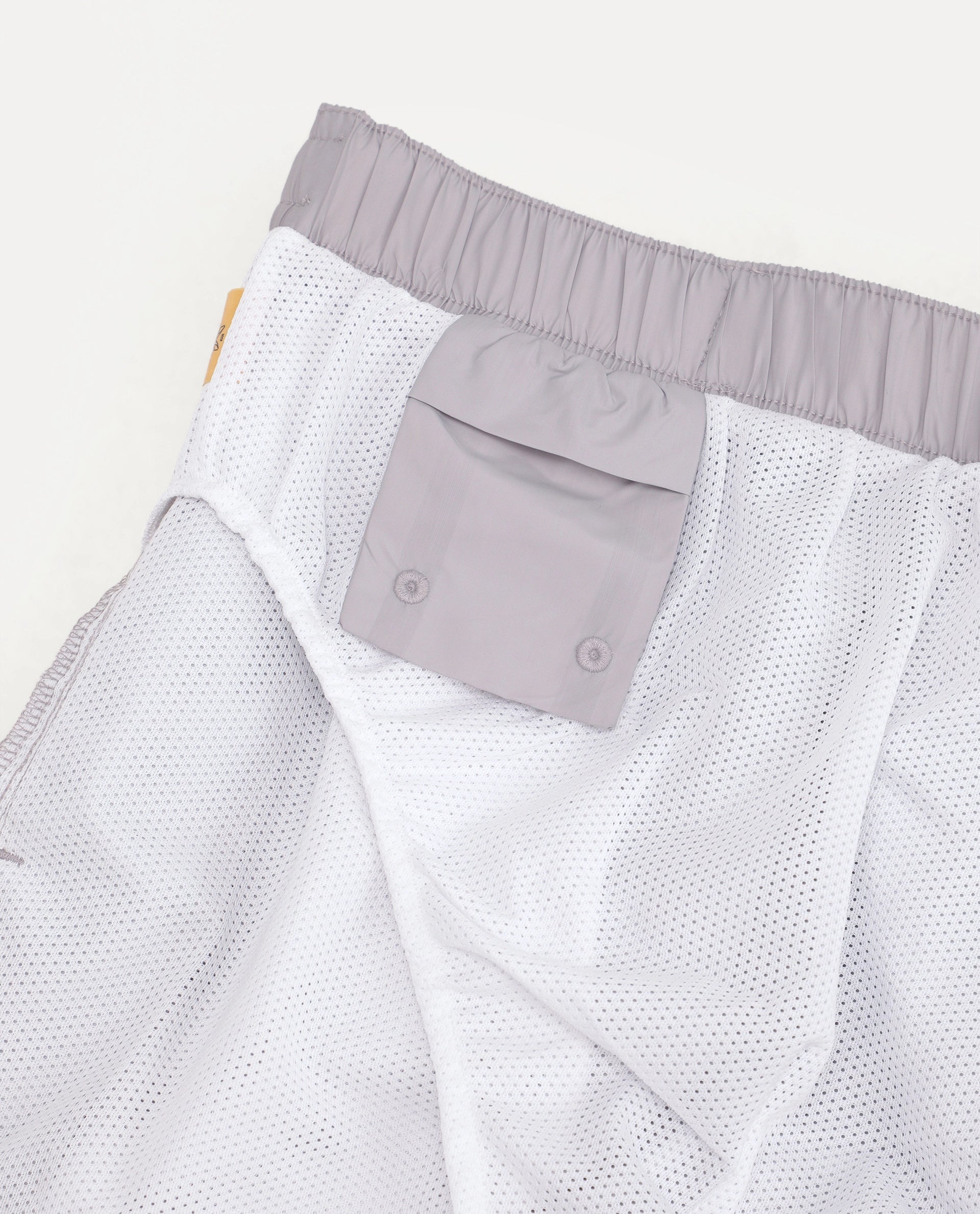 Rare Rabbit Men's Kort Aw26 Grey Polyester Belt Regular Plain Swim Trunks