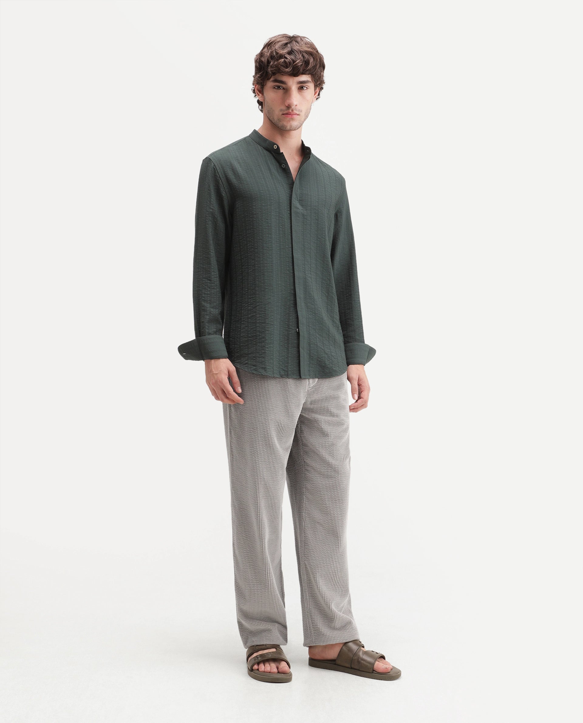 Rare Rabbit Men's Cort Light Grey Cotton Drawstring Regular Plain Trouser