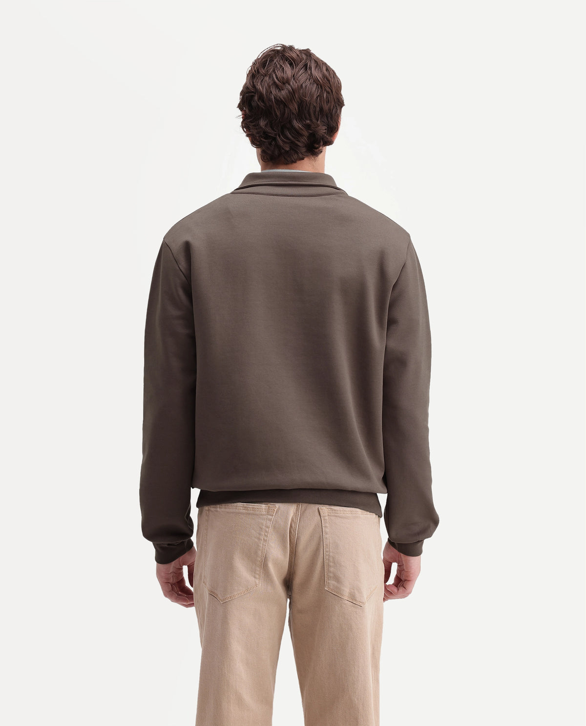 Rare Rabbit Men's Rosk Brown Cotton Blend High Neck Regular Branding Sweatshirt