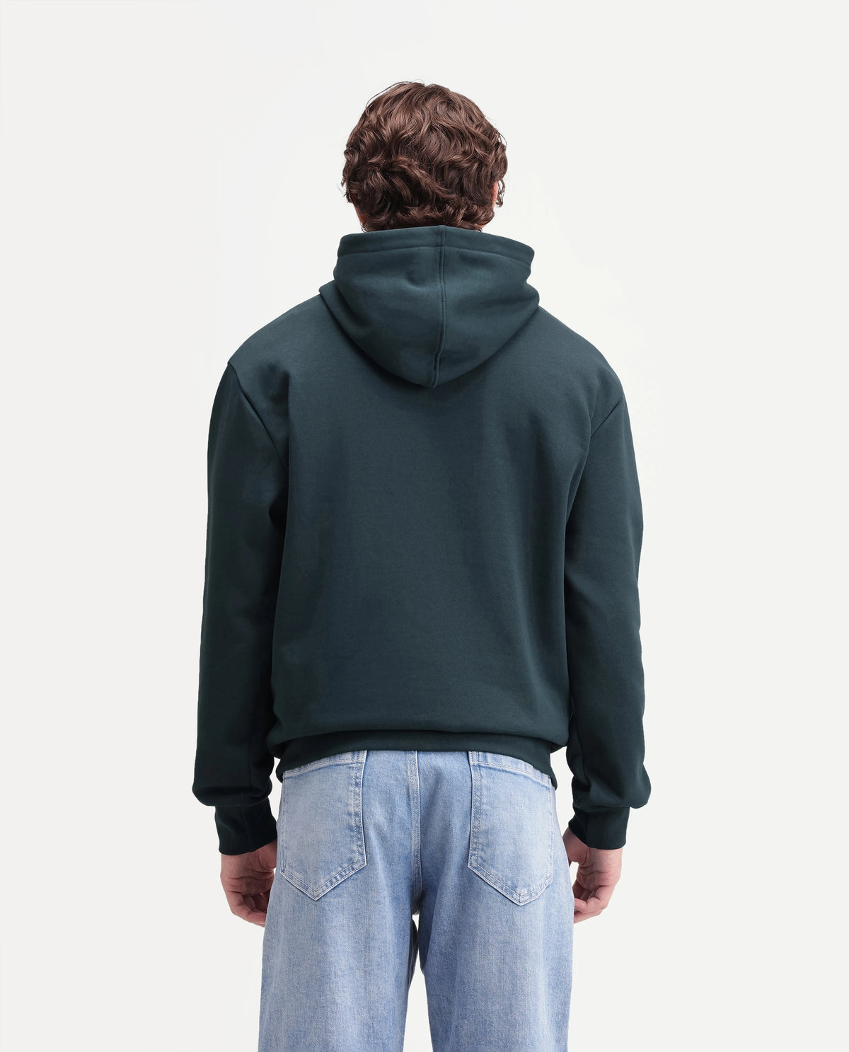 Rare Rabbit Men's Kore S Primary Teal Cotton Blend Hooded Regular Plain Sweatshirt
