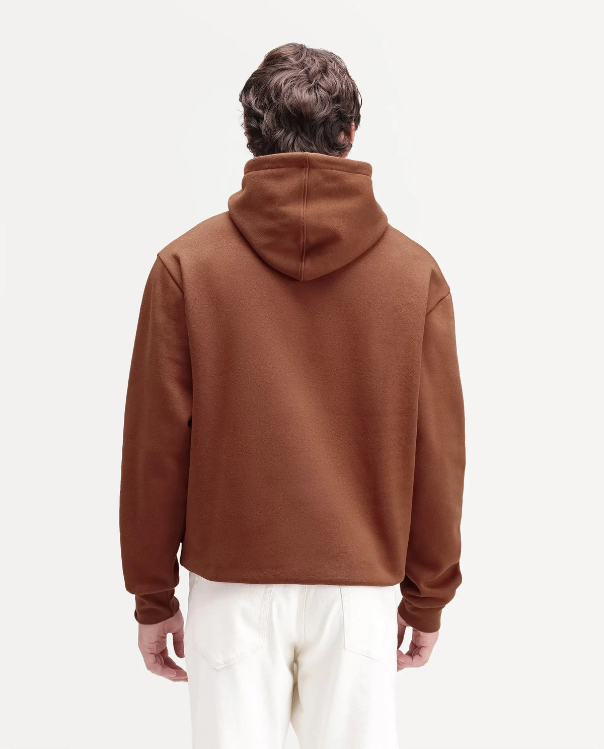 Rare Rabbit Men's Kore S Primary Rust Cotton Blend Hooded Regular Plain Sweatshirt
