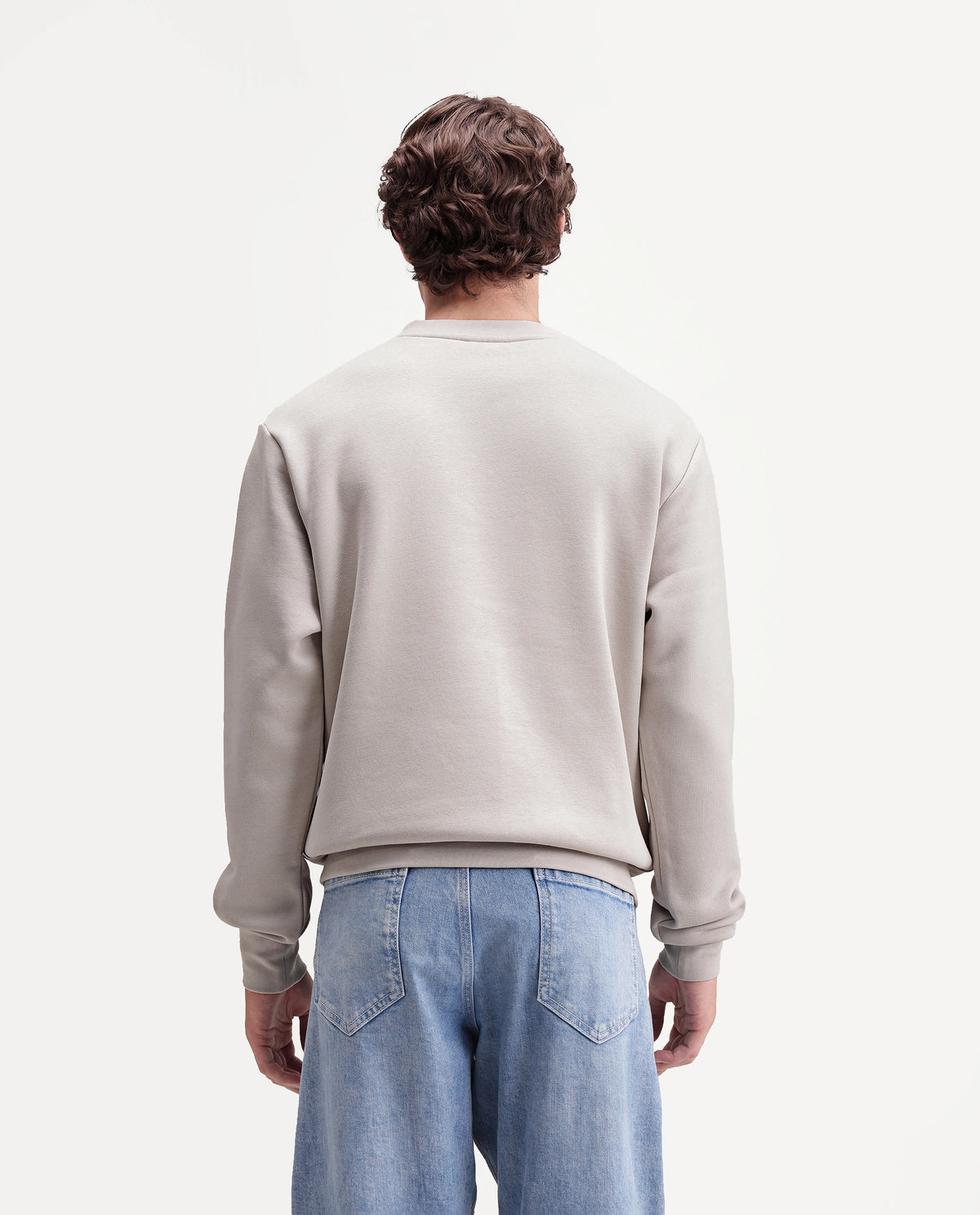 Rare Rabbit Men's Break Primary Beige Cotton Blend Crew Neck Regular Embroidered Sweatshirt