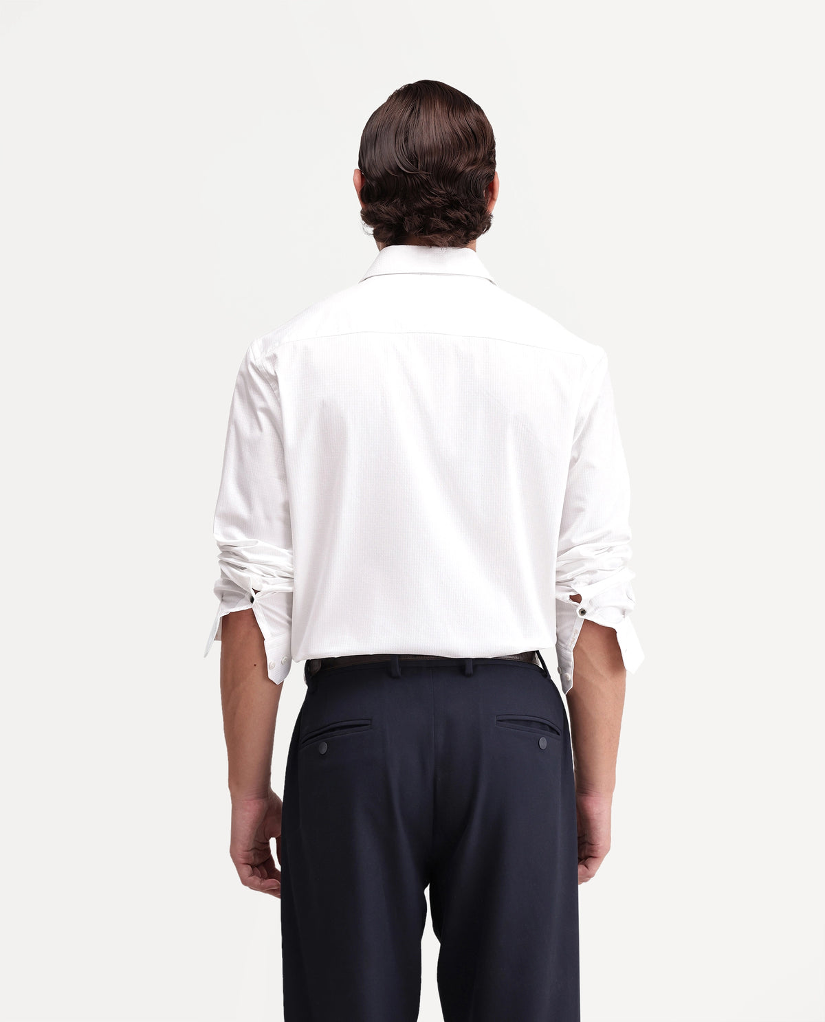 Rare Rabbit Men's Cent Primary White Cotton Spread Collar Regular Plain Shirt