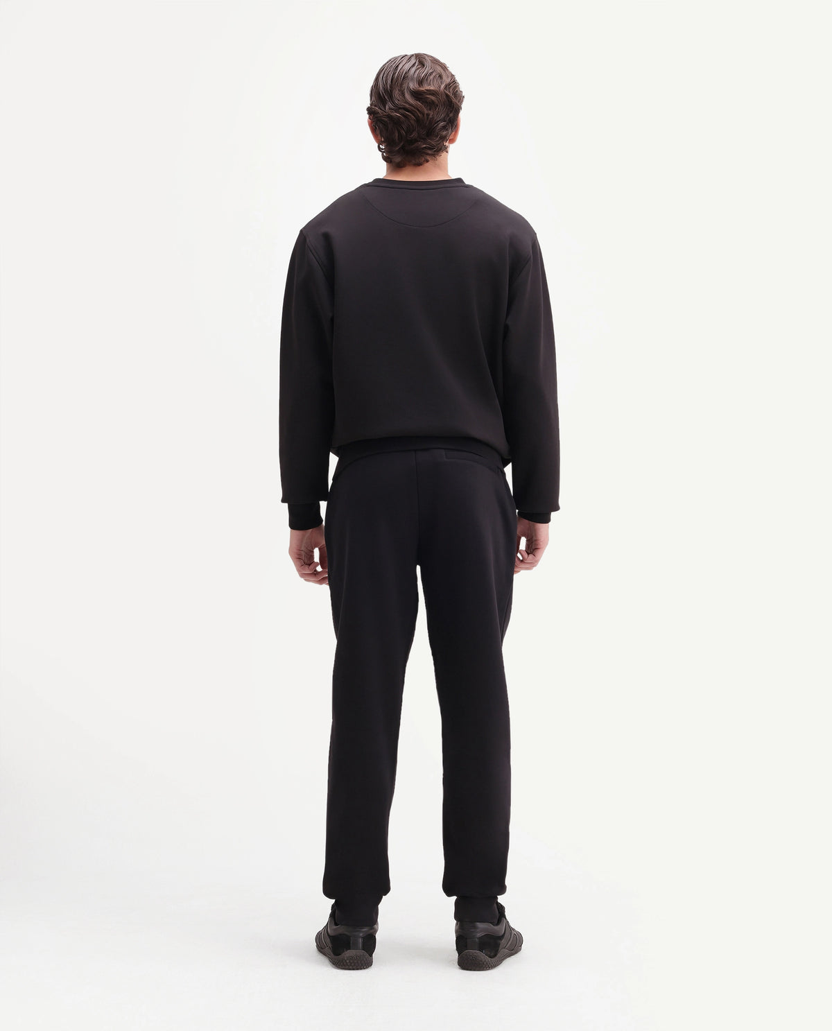 Rare Rabbit Men's Anderson-T-A26 Black Cotton Blend Regular Plain Track Pant