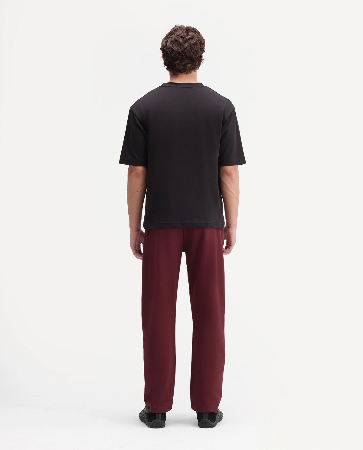 Rare Rabbit Men's Badro Dusky Red Cotton Blend Regular Plain Track Pant