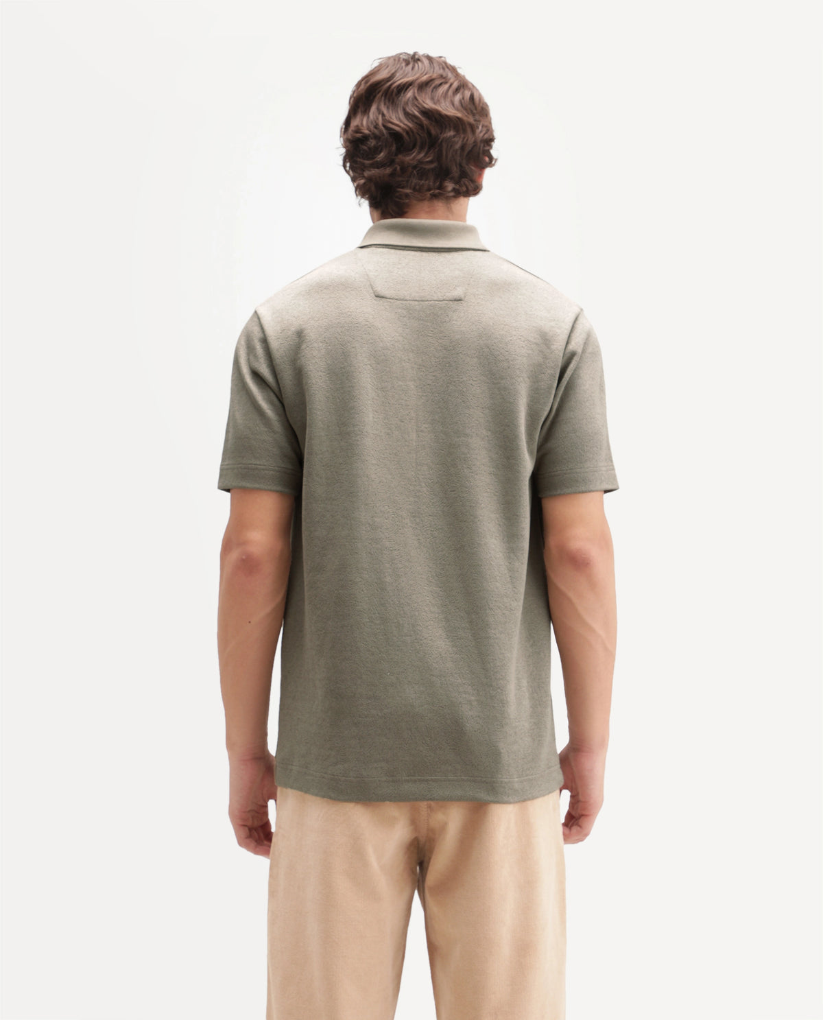 Rare Rabbit Men's Davin-P Light Green Cotton Blend Spread Collar Regular Plain Polo