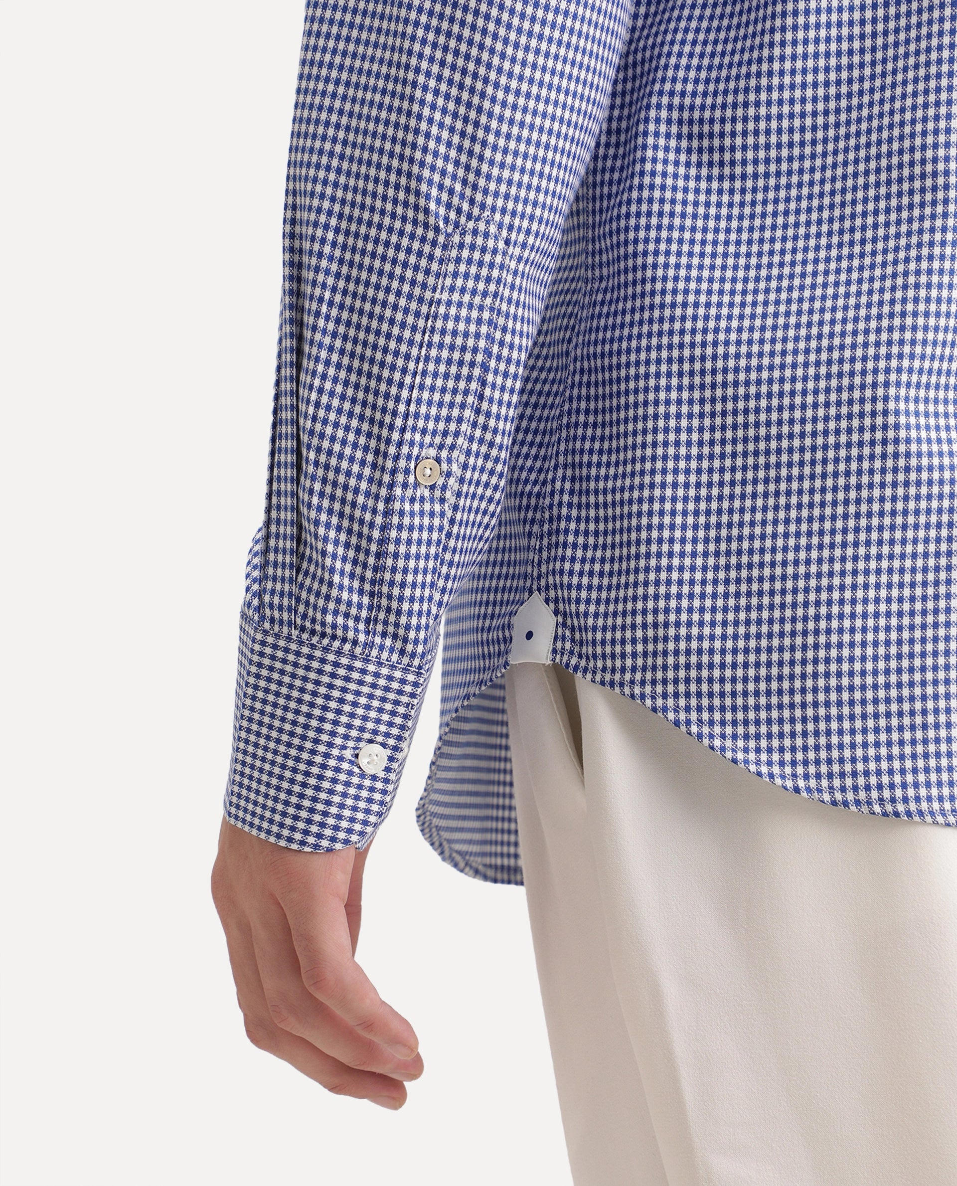 Rare Rabbit Men's Drvex Navy Polyester Blend Button Regular Fit Checked Shirt