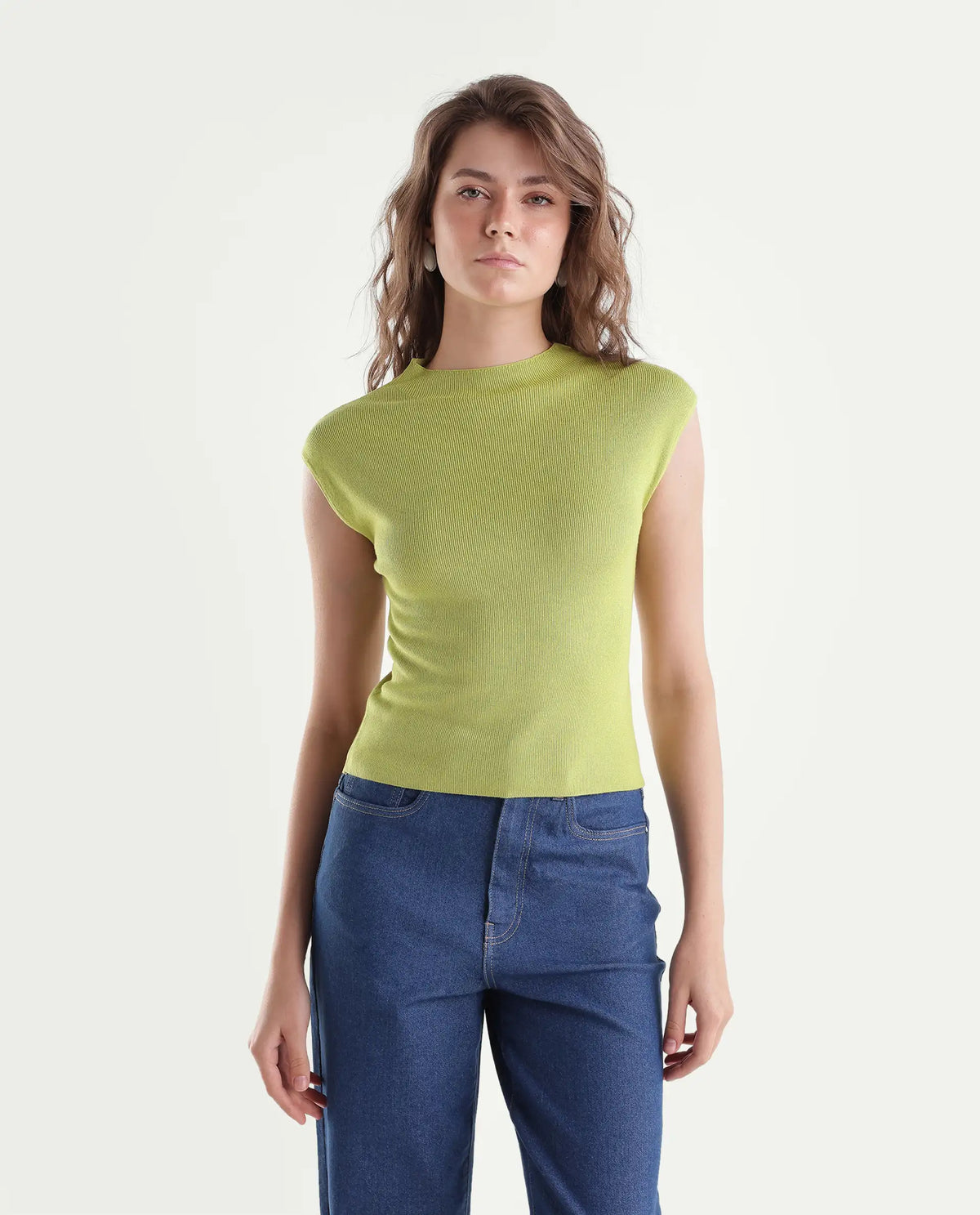 Rareism Women's Livon Light Yellow Viscose Blend Pull-On Regular Fit Plain Top