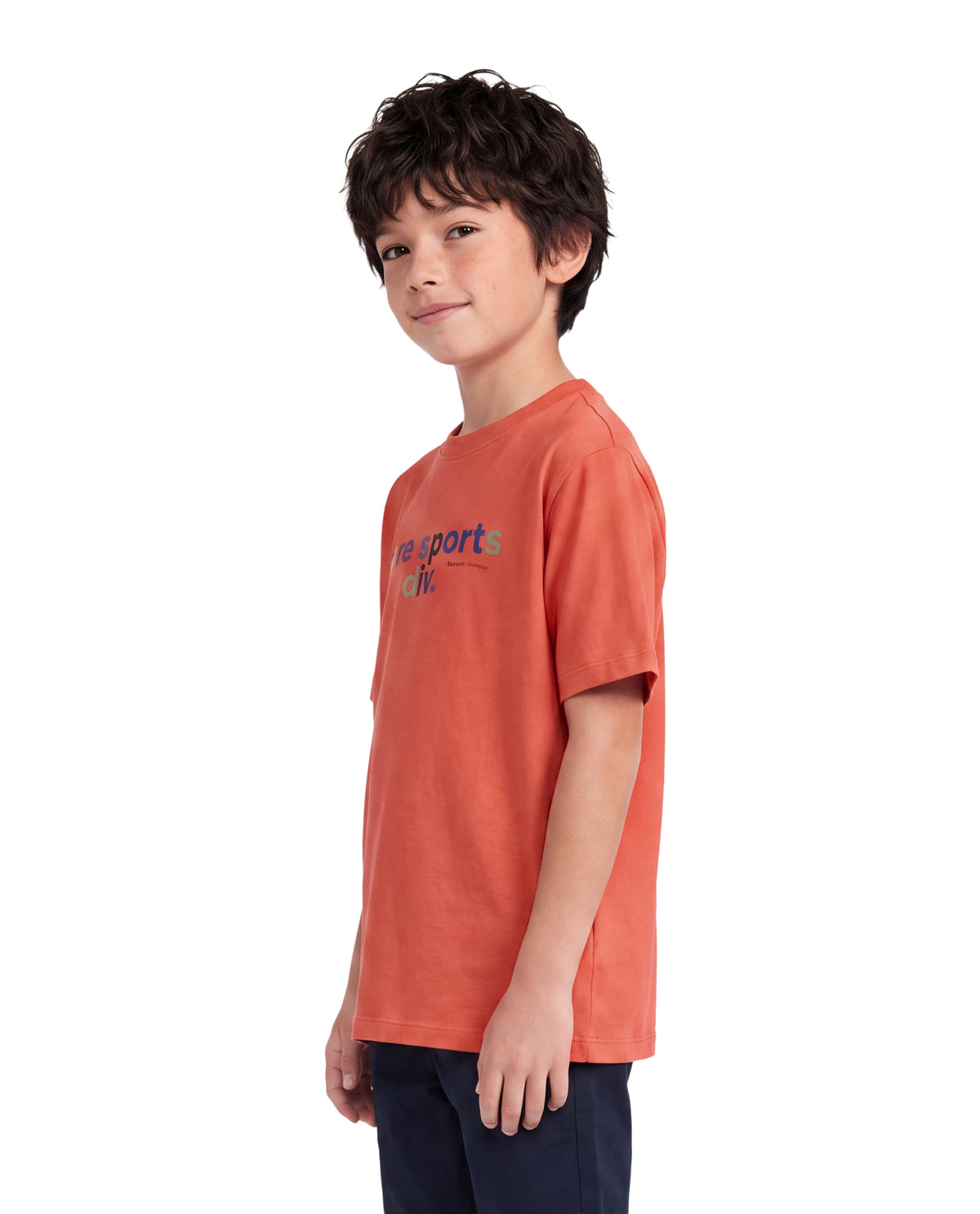 Rare Ones Kids Dale Orange Cotton Blend Fabric Pull-On Regular Fit Graphic Print T-Shirt