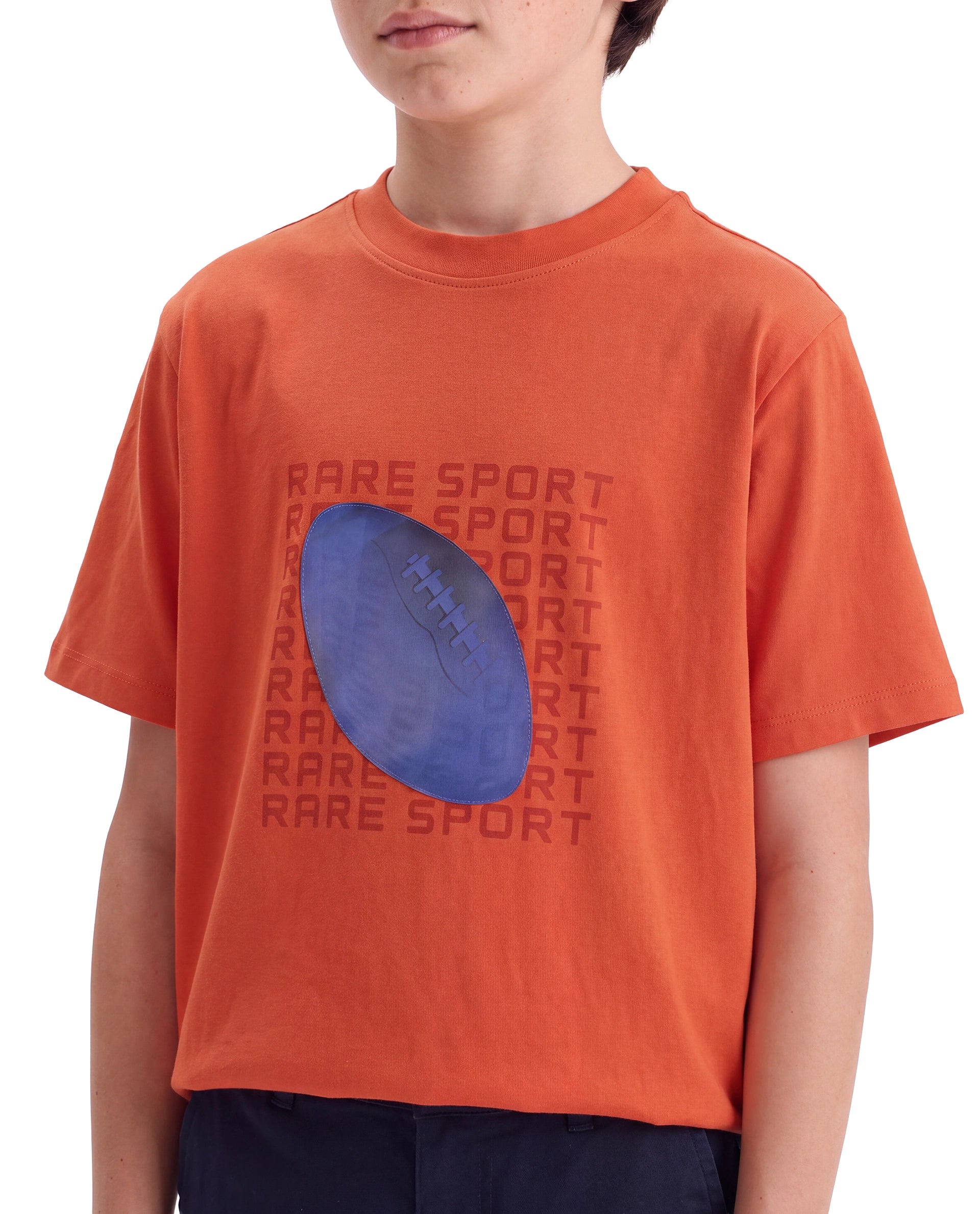 Rare Ones Kids Frans Rust Cotton Blend Fabric Pull-On Regular Fit Graphic Print T-Shirt