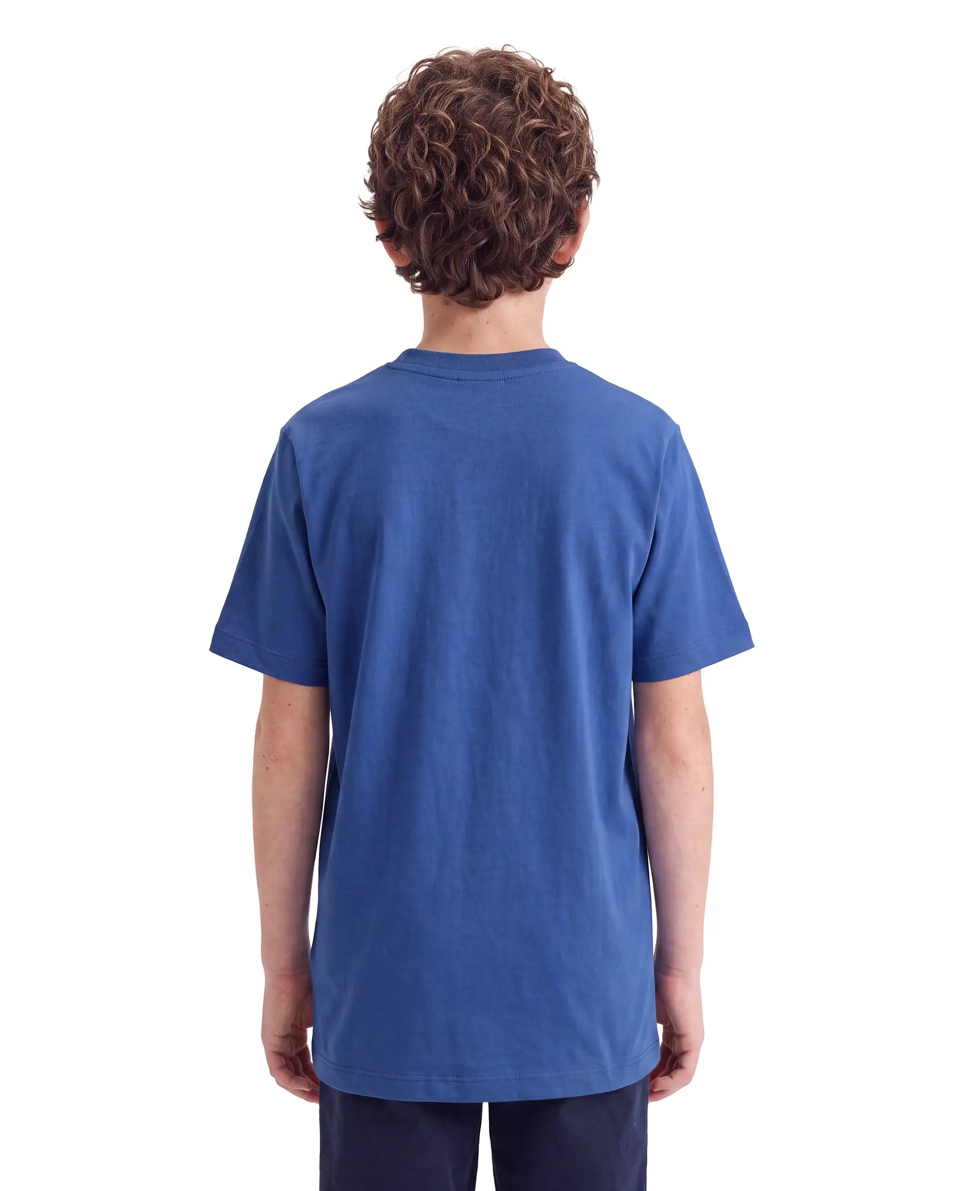 Rare Ones Kids Svant Blue Cotton Fabric Pull-On Regular Fit Graphic Print T-Shirt