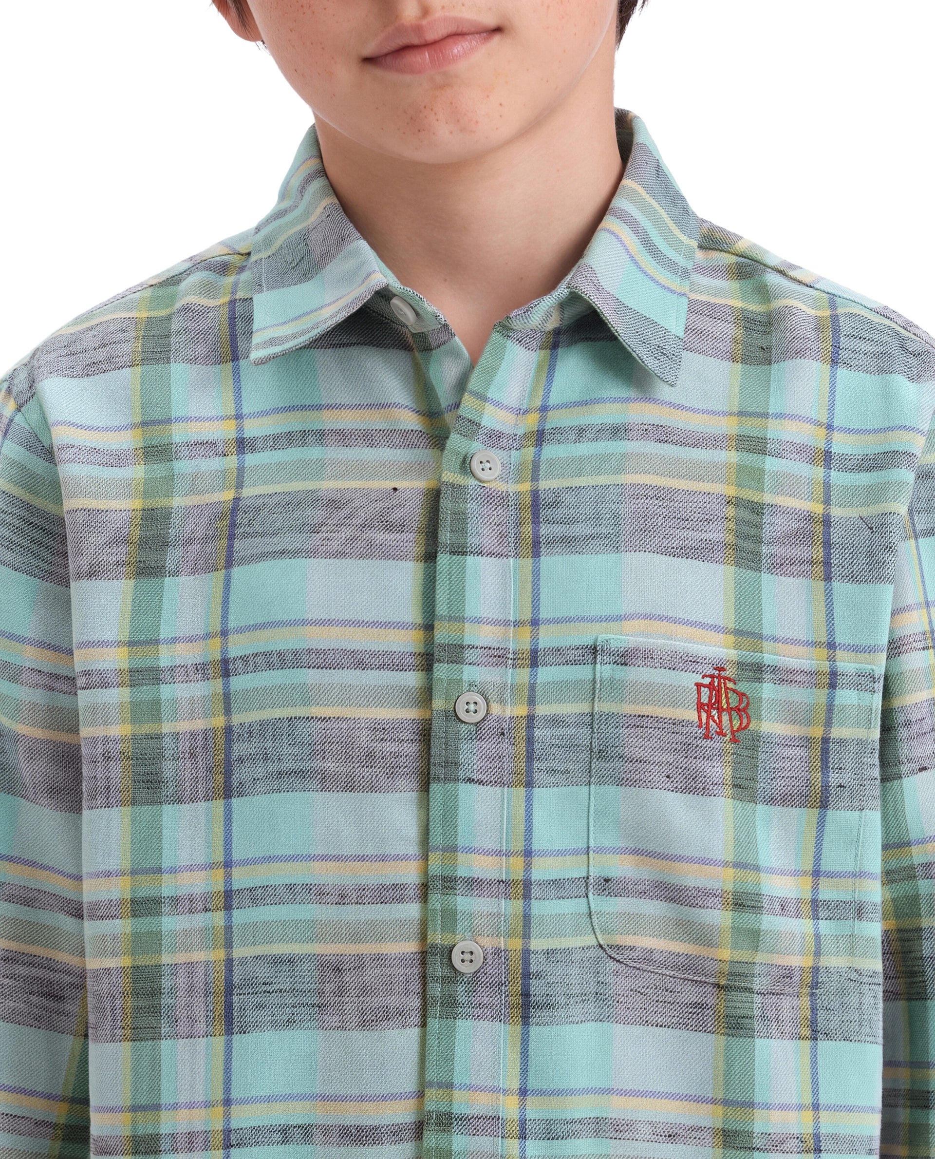 Rare Ones Kids Wats Multi Cotton Blend Fabric Button Closure Regular Fit Embroidered Shirt