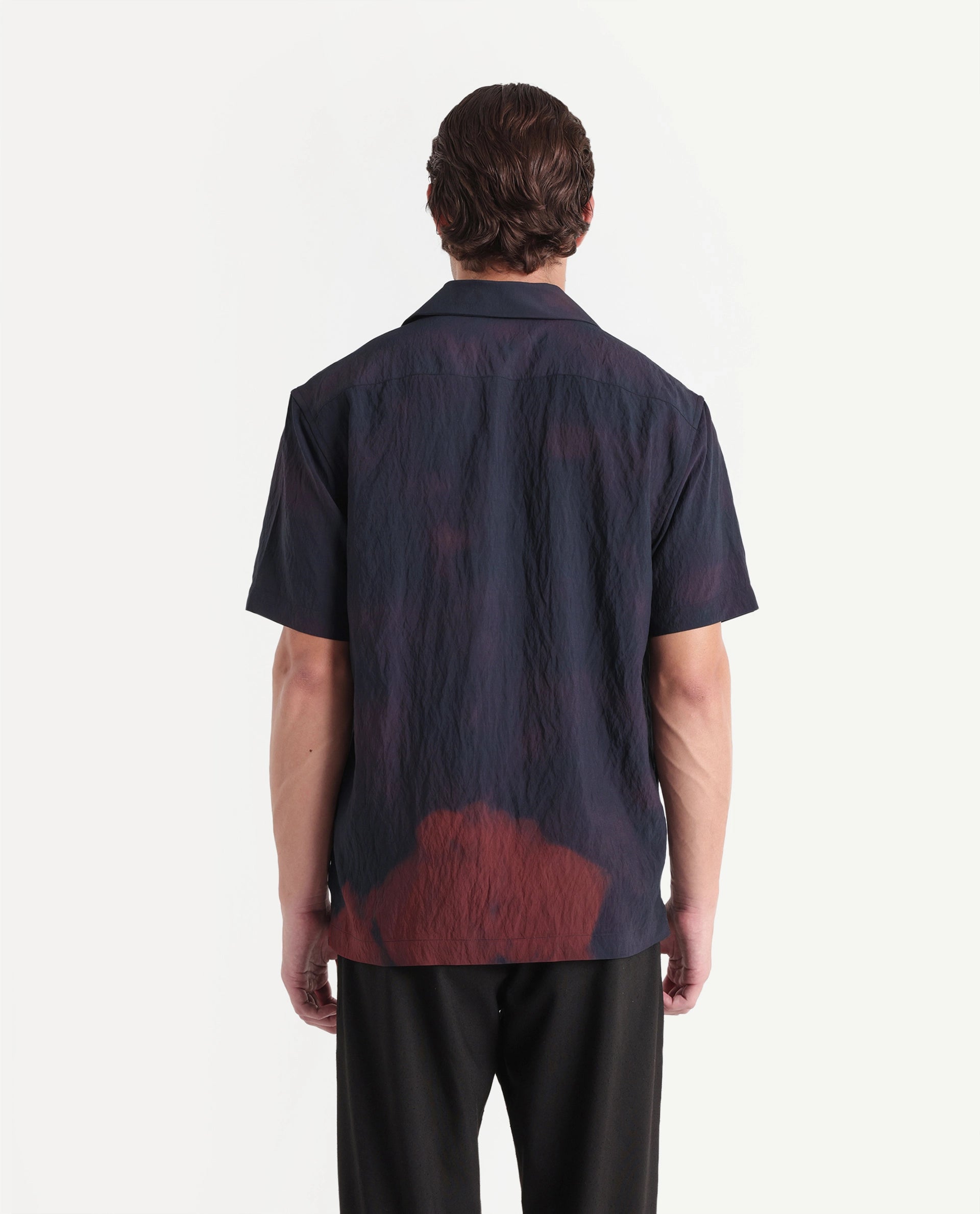 Rare Rabbit Men's Limz Dark Brown Viscose Blend Button Regular Fit Floral Print Shirt