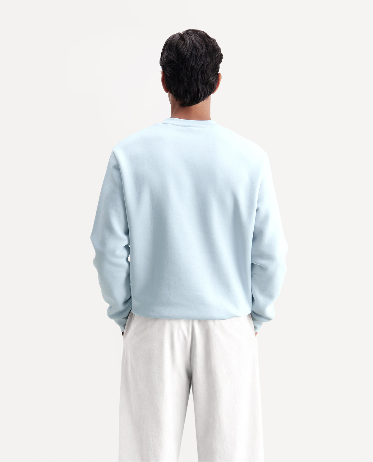 Rare Rabbit Men's Blino Light Blue Cotton Blend Crew Neck Regular Embroidered Sweatshirt - image 7