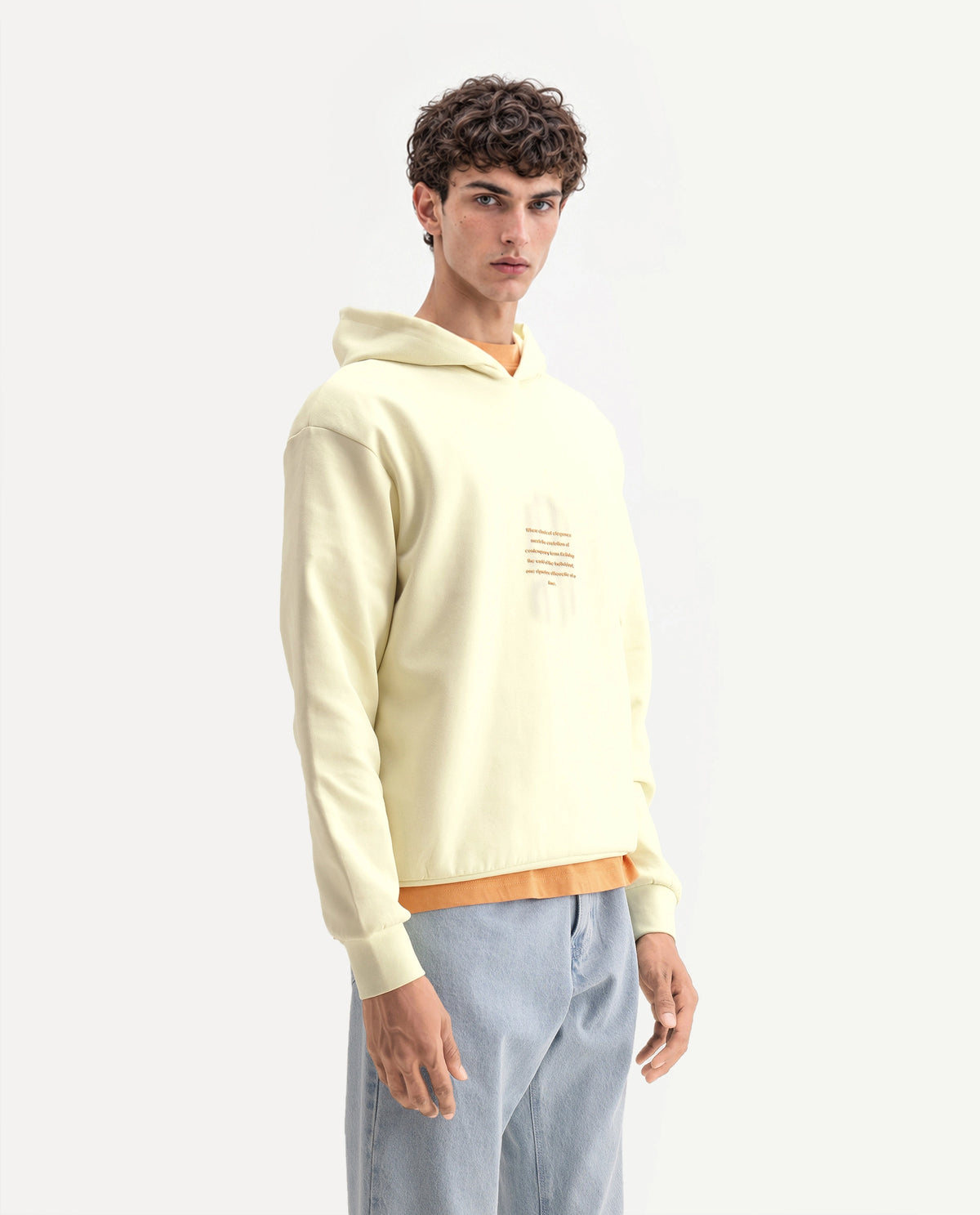 Rare Rabbit Men's Ble Light Yellow Cotton Blend Hooded Regular Graphic Print Sweatshirt - image 6