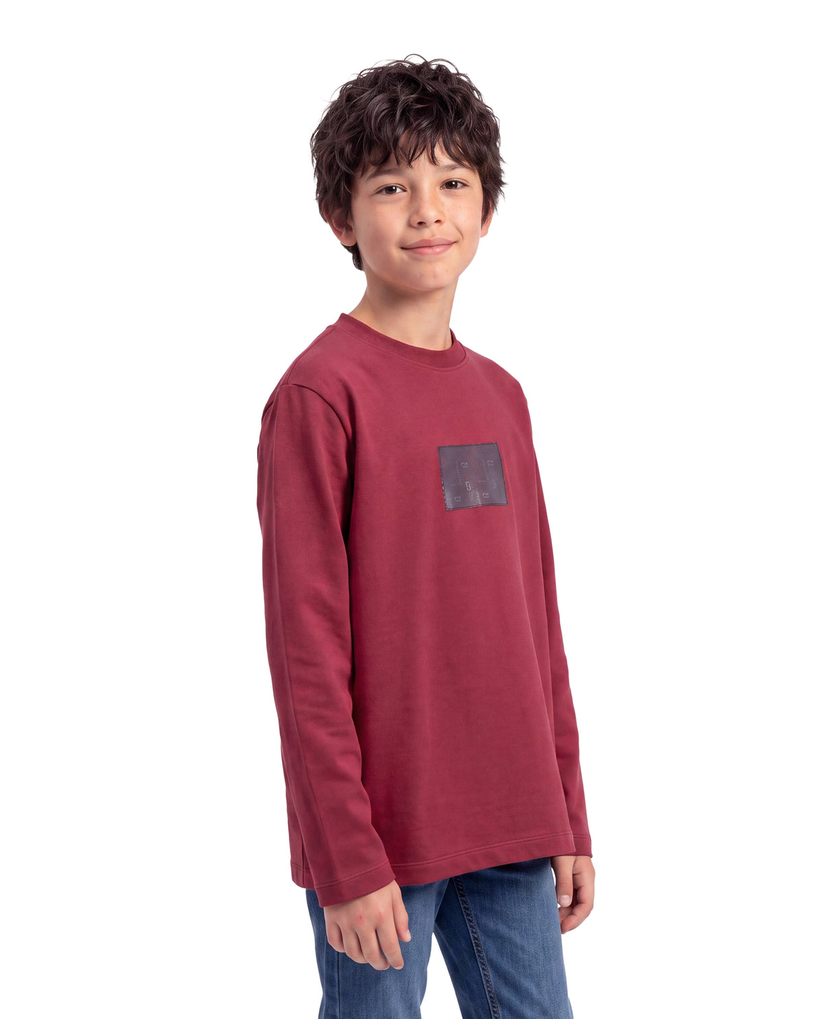 Rare Ones Kids Mel Dark Red Cotton Fabric Pull-On Regular Fit Graphic Print T-Shirt