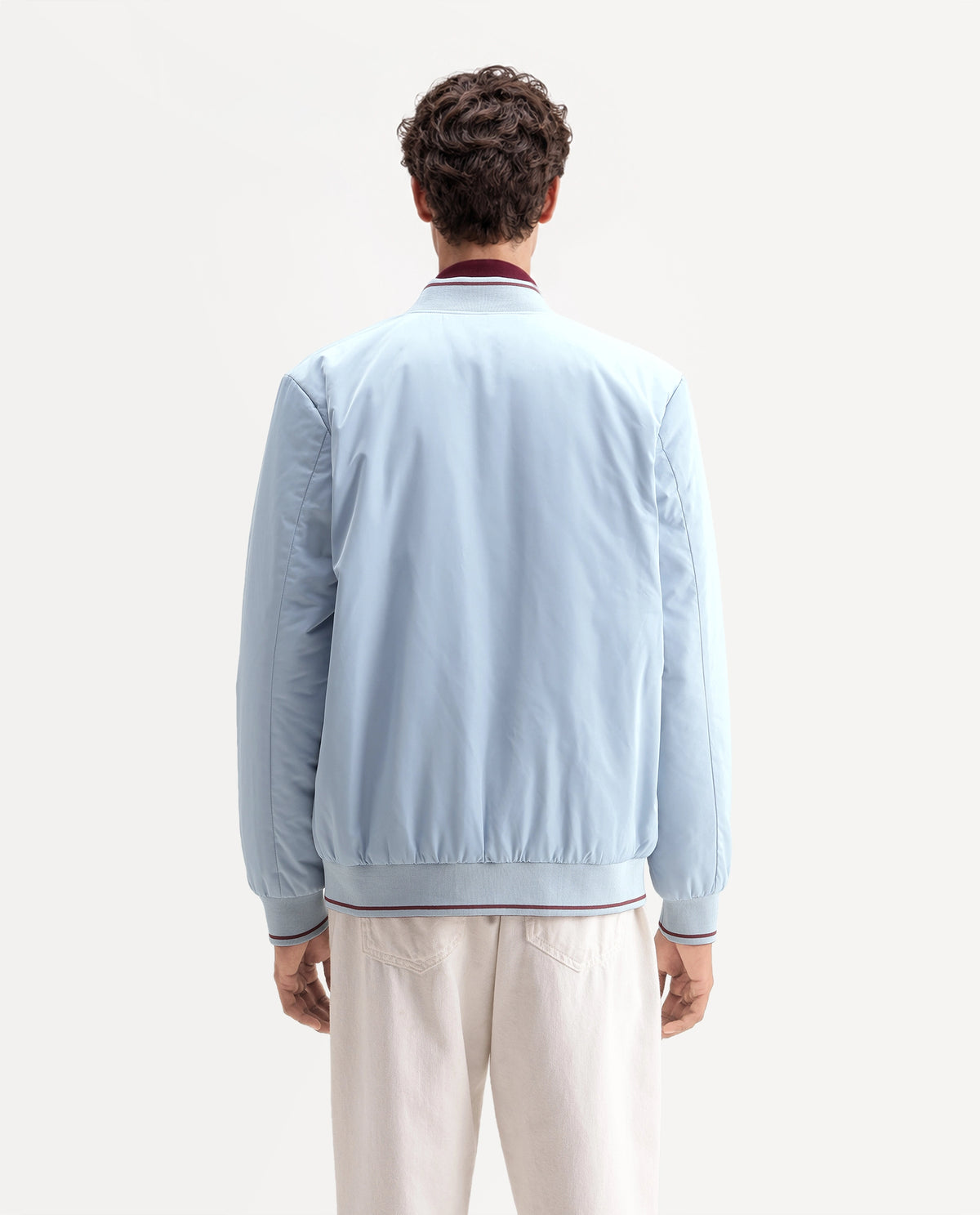 Rare Rabbit Men's Ban Primary Blue Polyester High Neck Regular Plain Jacket