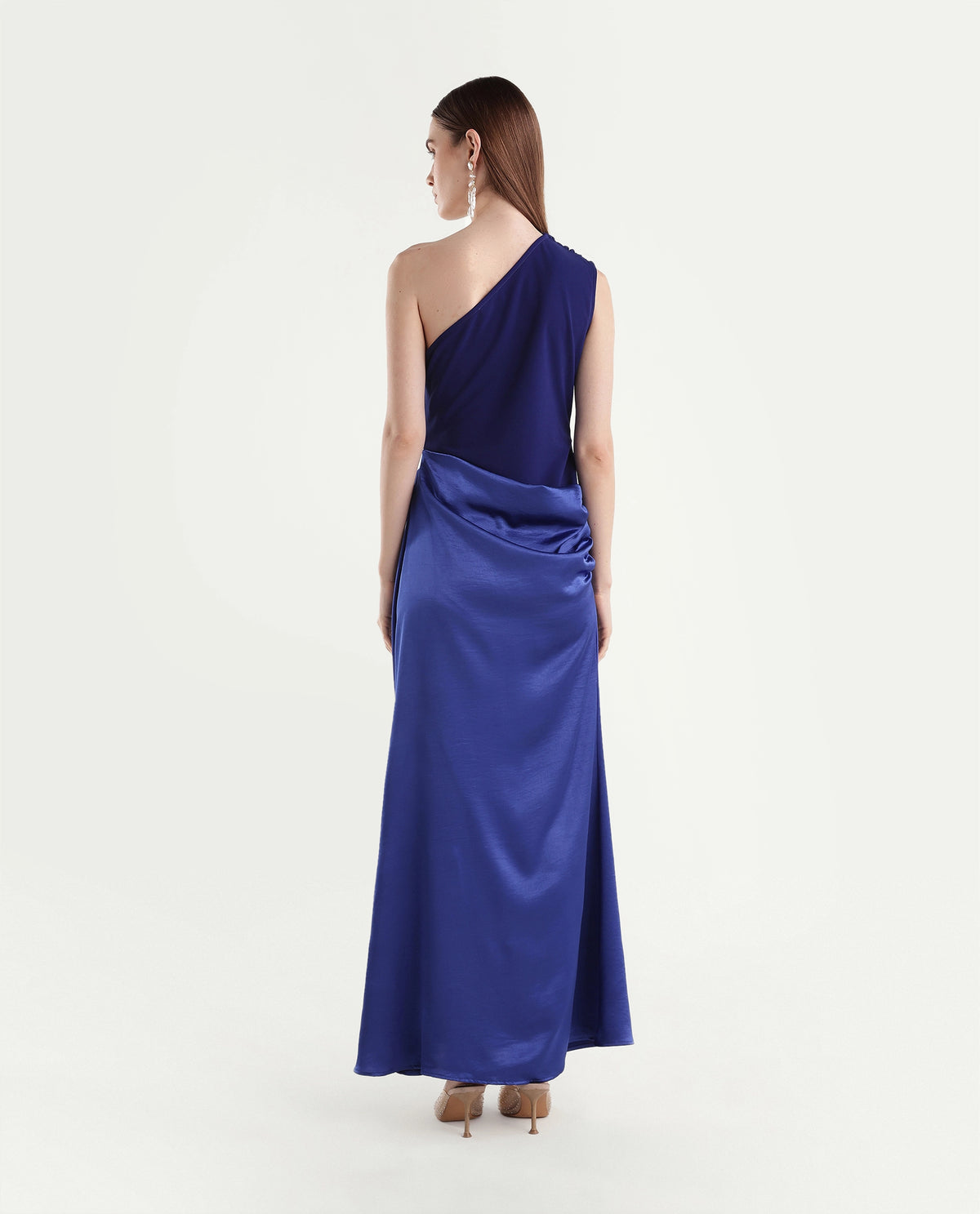 Rareism Women's Pache Navy Polyester Zipper Fitted Plain Dress - image 7