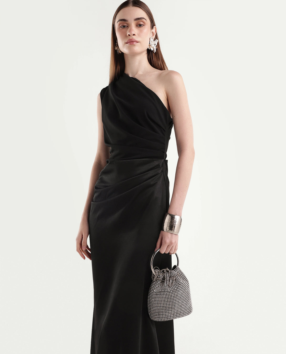Rareism Women's Pache Black Polyester Zipper Fitted Dress - image 6