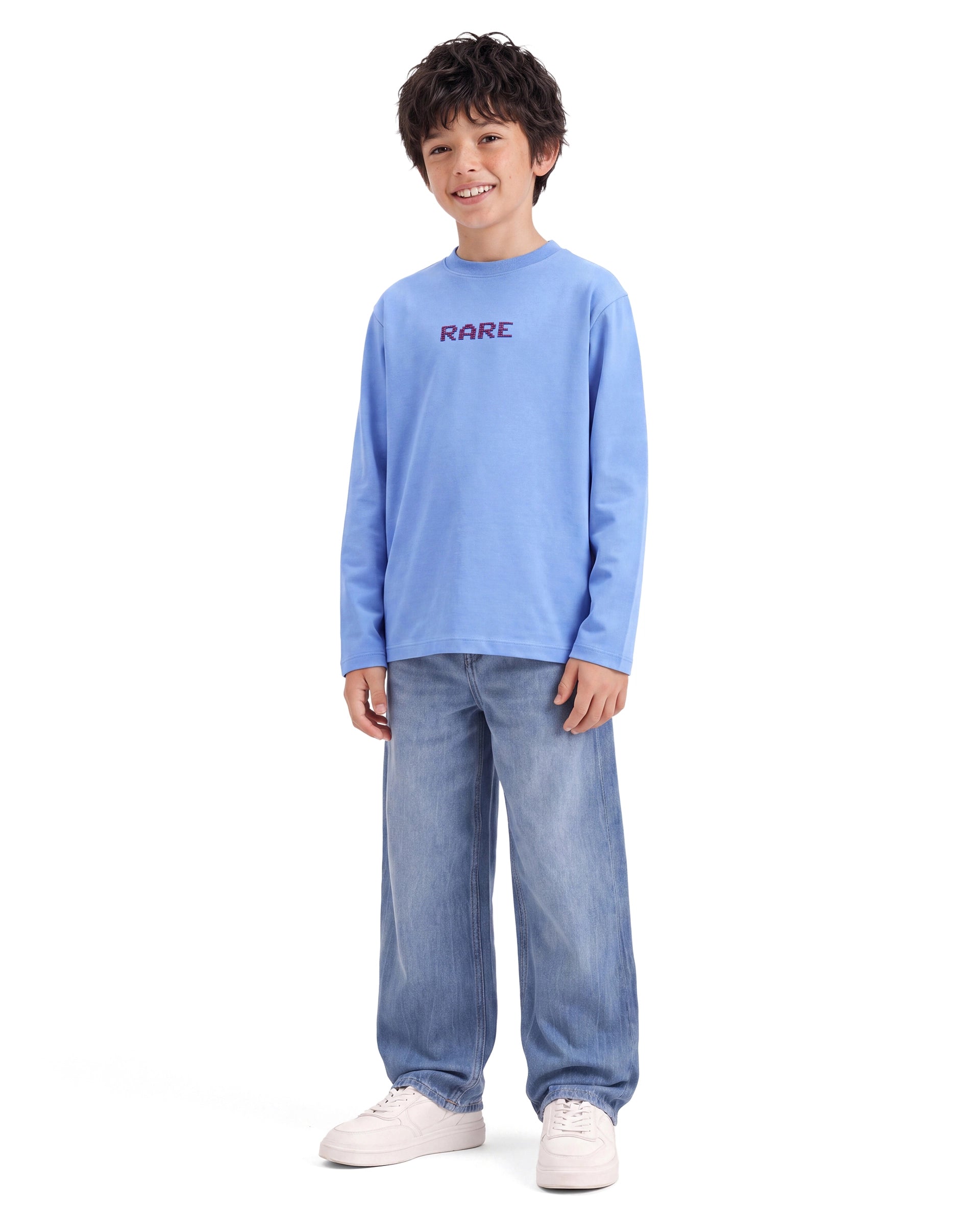 Rare Ones Kids Seth Pastel Purple Cotton Blend Fabric Pull-On Regular Fit Graphic Print T-Shirt