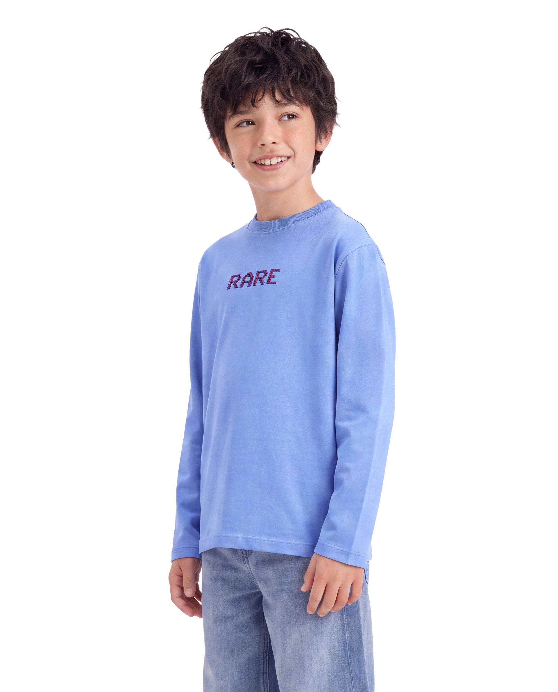Rare Ones Kids Seth Pastel Purple Cotton Blend Fabric Pull-On Regular Fit Graphic Print T-Shirt